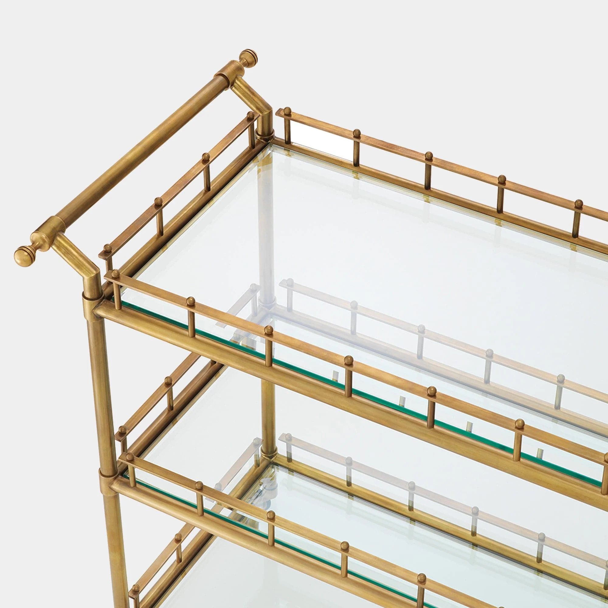 Eichholtz Scarlett - Drinks Trolley, Vintage Brass - Image 5