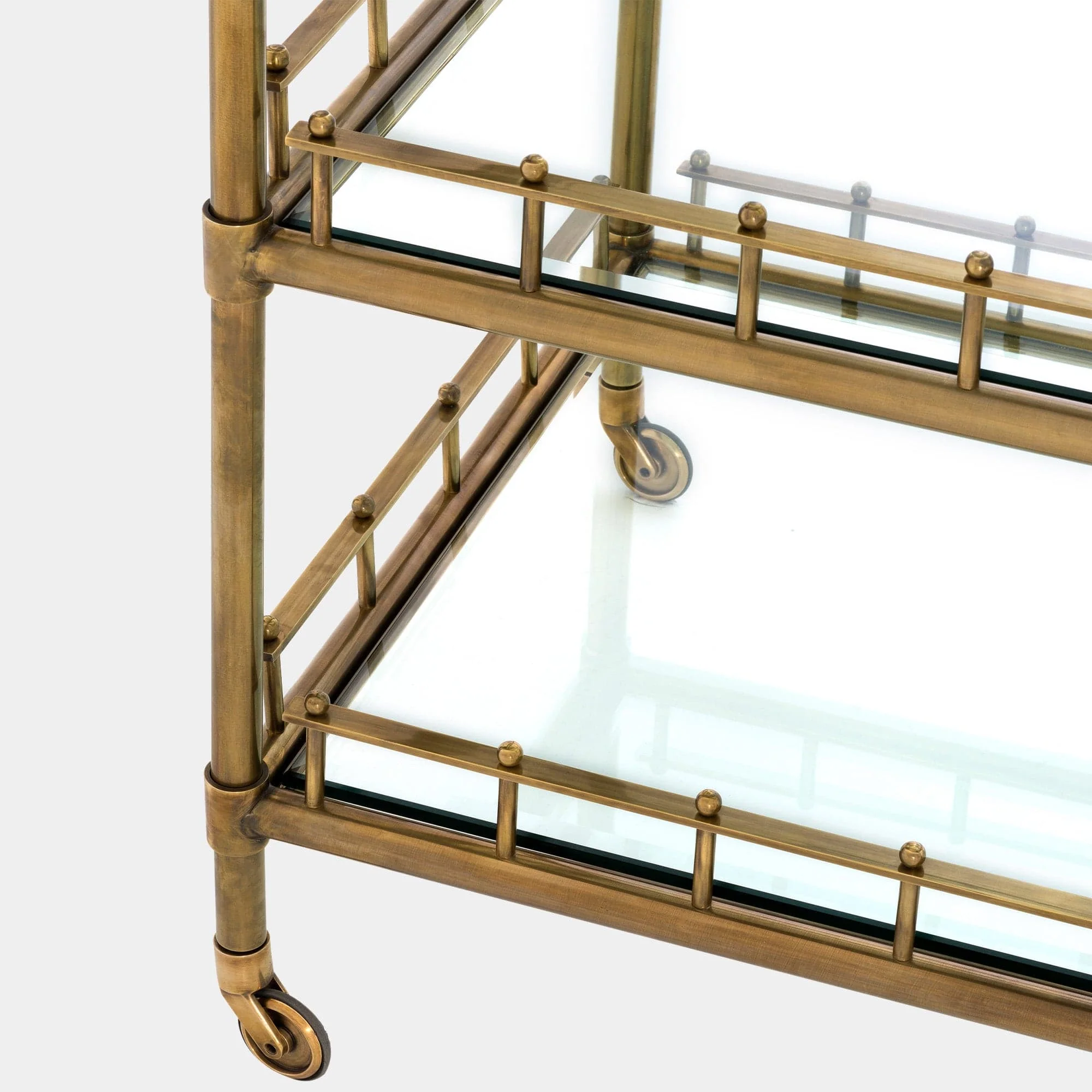 Eichholtz Scarlett - Drinks Trolley, Vintage Brass - Image 6