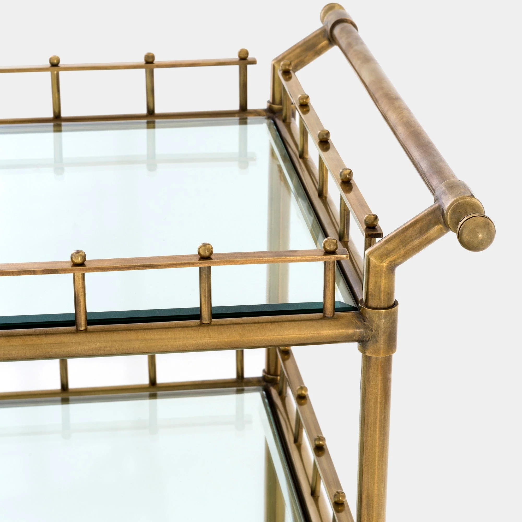 Eichholtz Scarlett - Drinks Trolley, Vintage Brass - Image 7