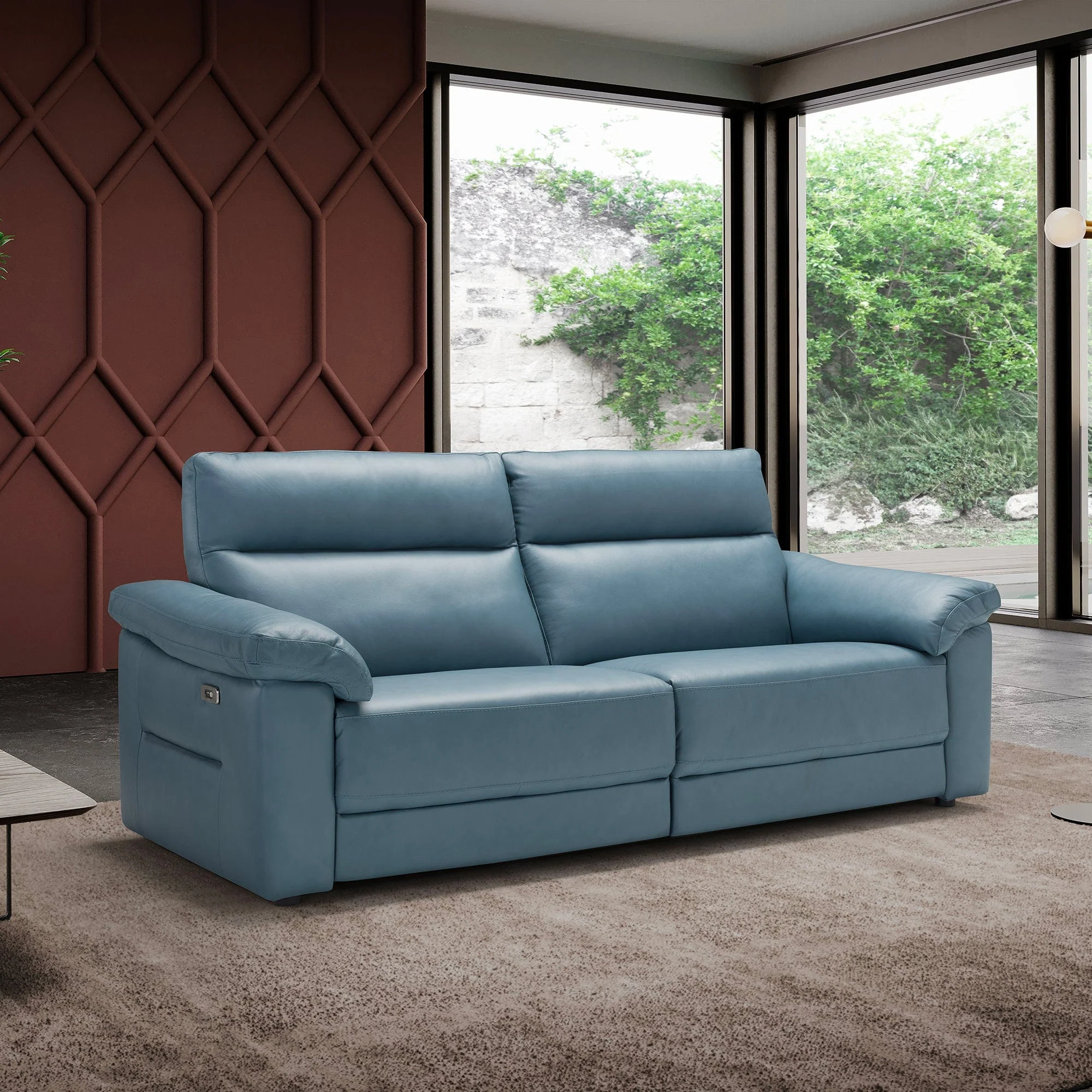Fiorano - 3 Seat Power Recliner Sofa, Leather - Image 4