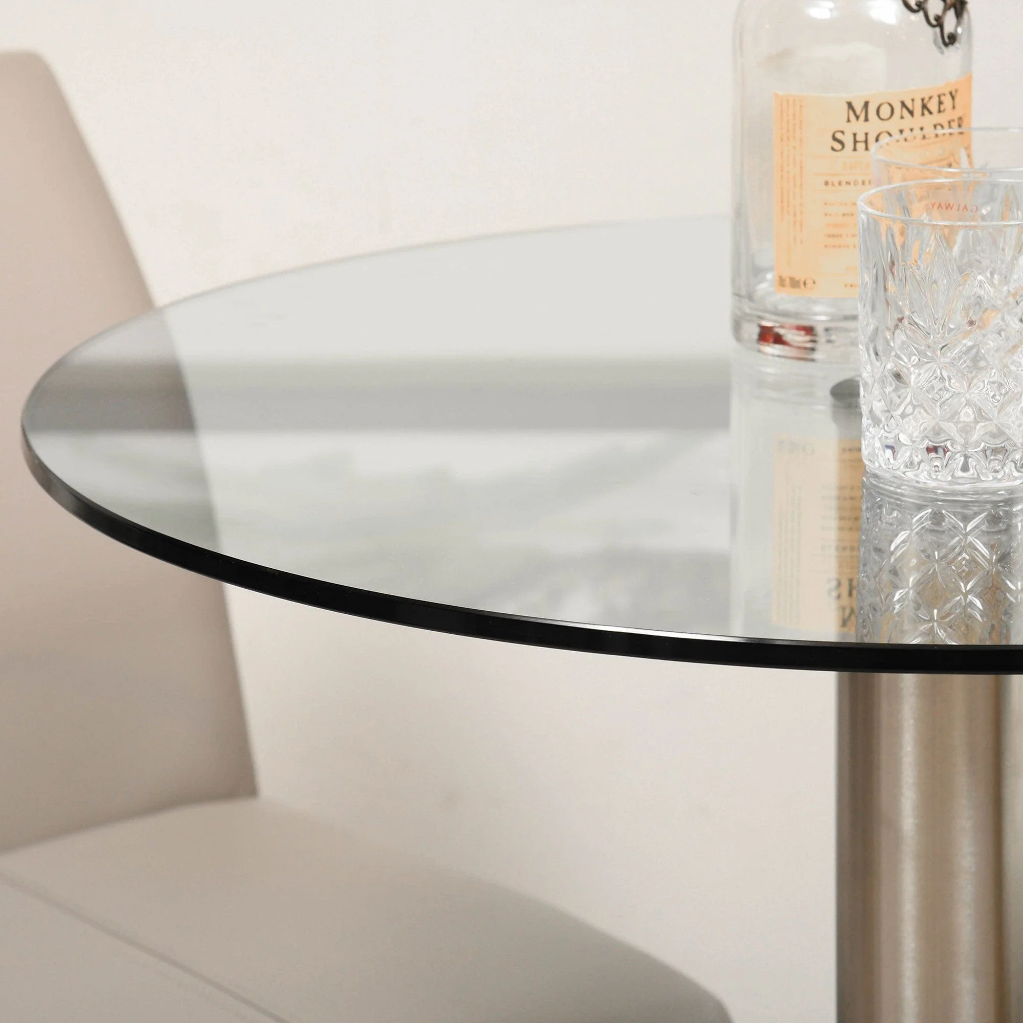 Florence - Glass & Marble Stool Table - Image 4