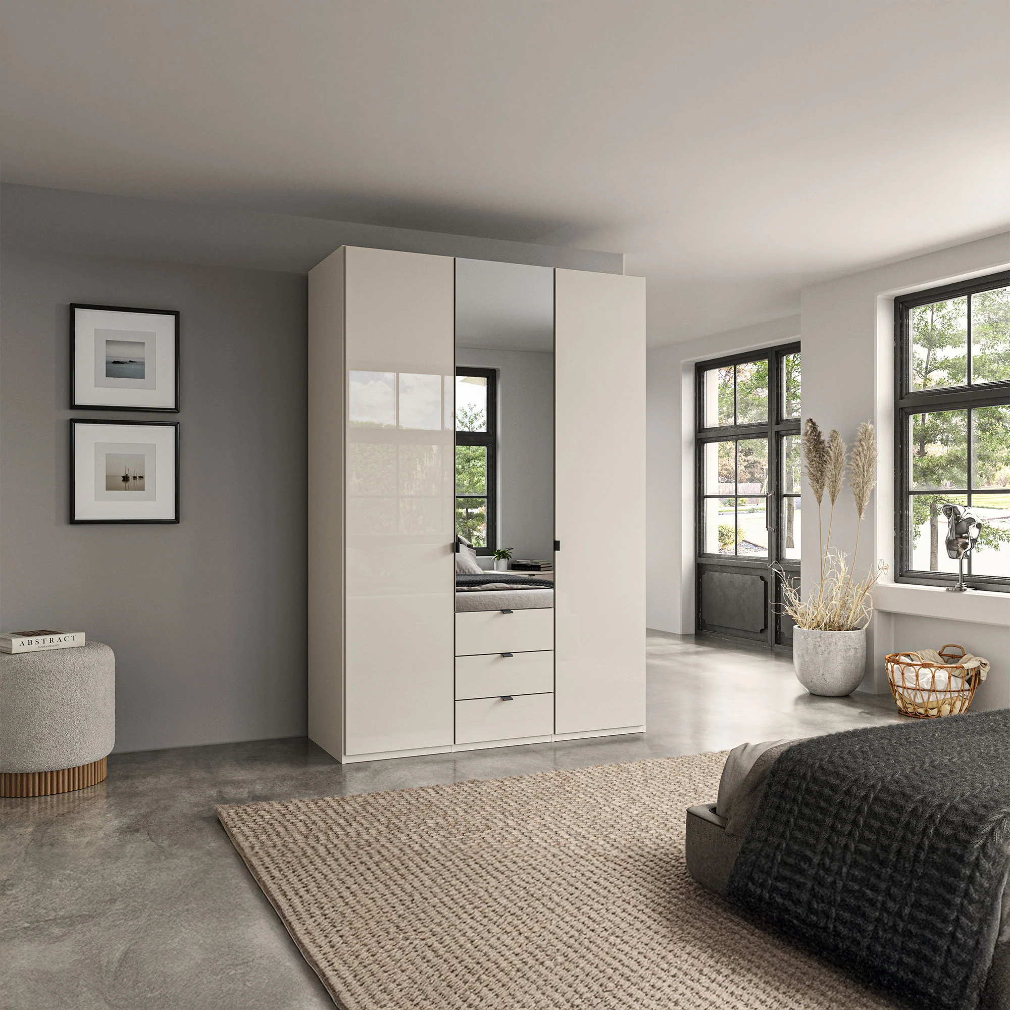 Florida - 3 Door Mirrored Combi Wardrobe - Image 10