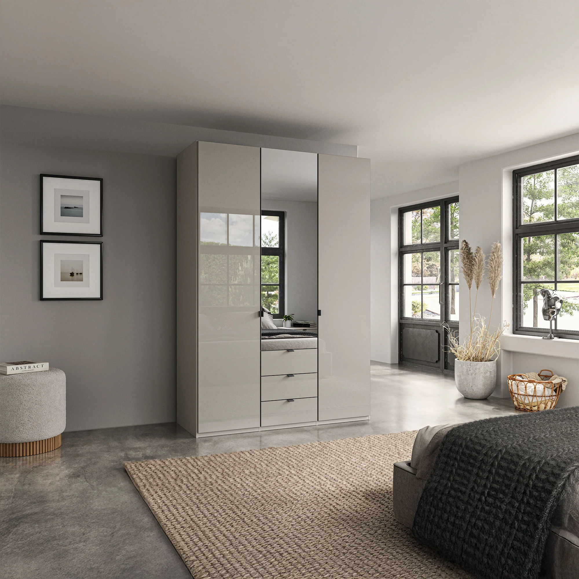 Florida - 3 Door Mirrored Combi Wardrobe - Image 4