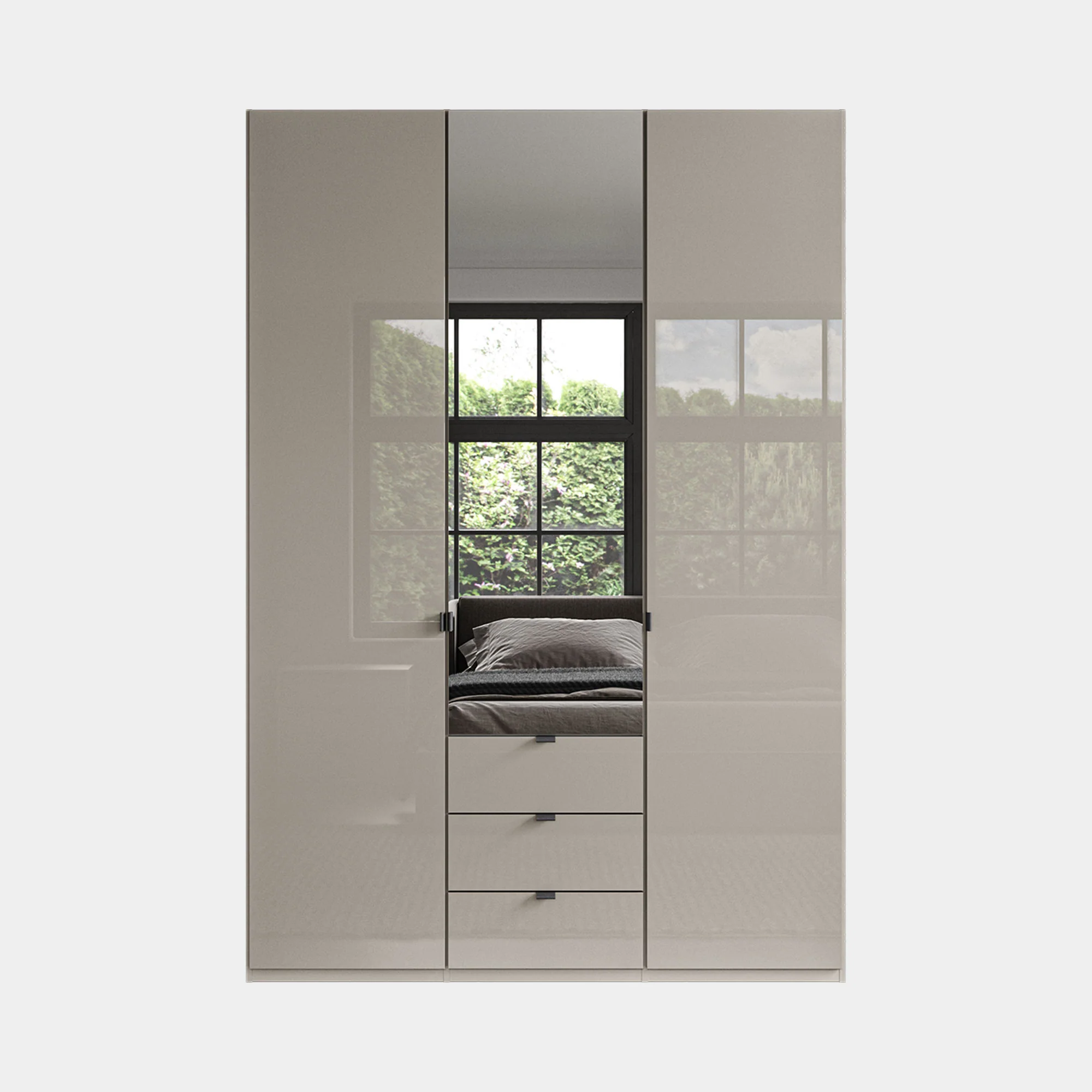 Florida - 3 Door Mirrored Combi Wardrobe - Image 5