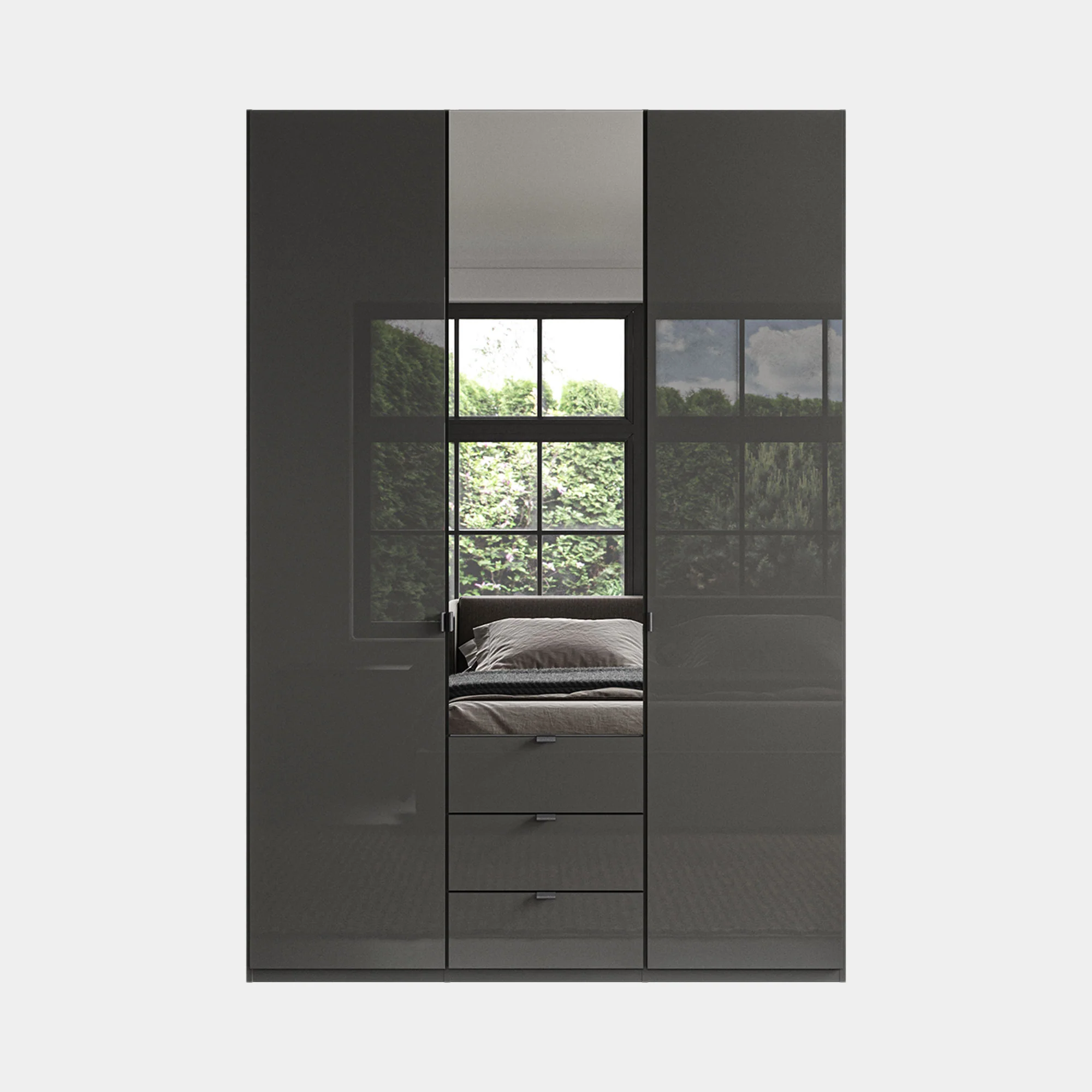 Florida - 3 Door Mirrored Combi Wardrobe - Image 7