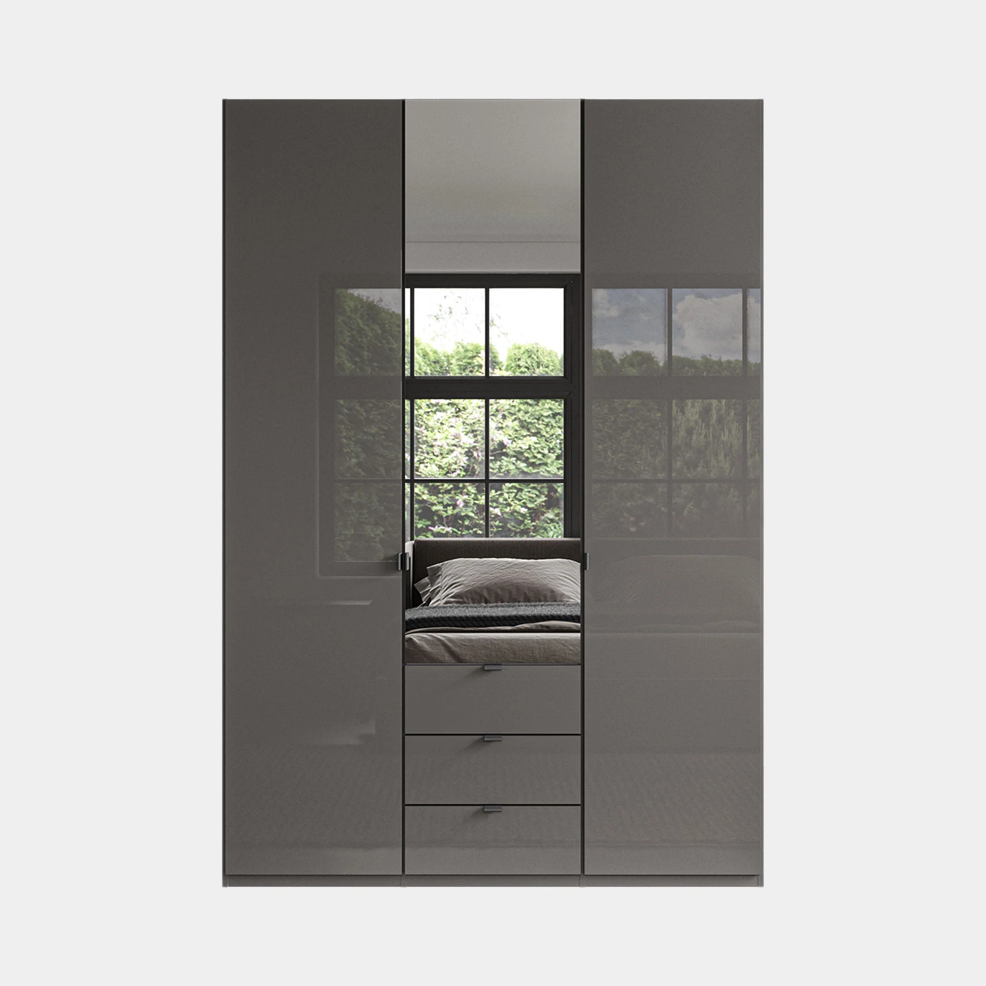 Florida - 3 Door Mirrored Combi Wardrobe - Image 9