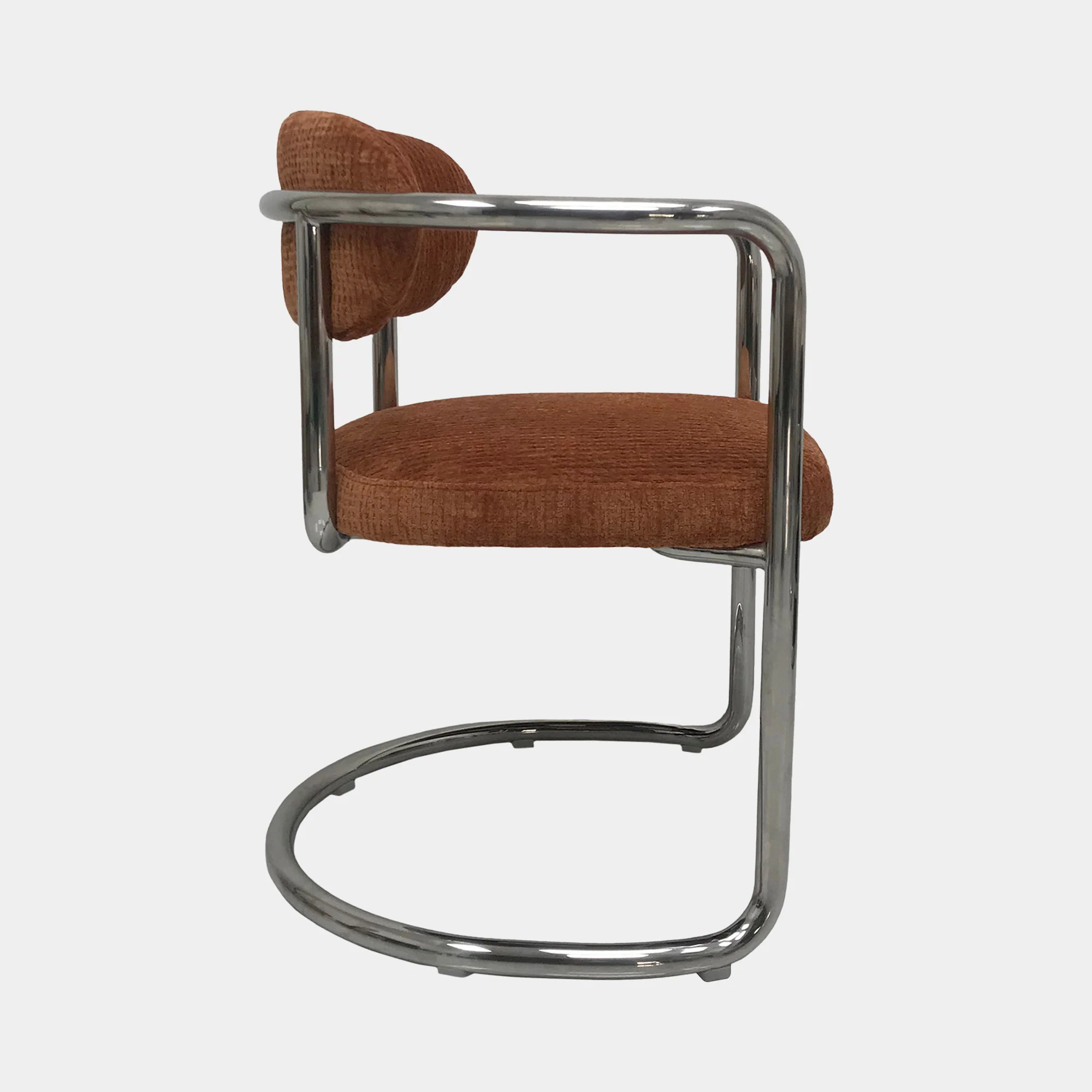Galaxy Chrome - Cantilever Dining Chair, Fabric - Image 10
