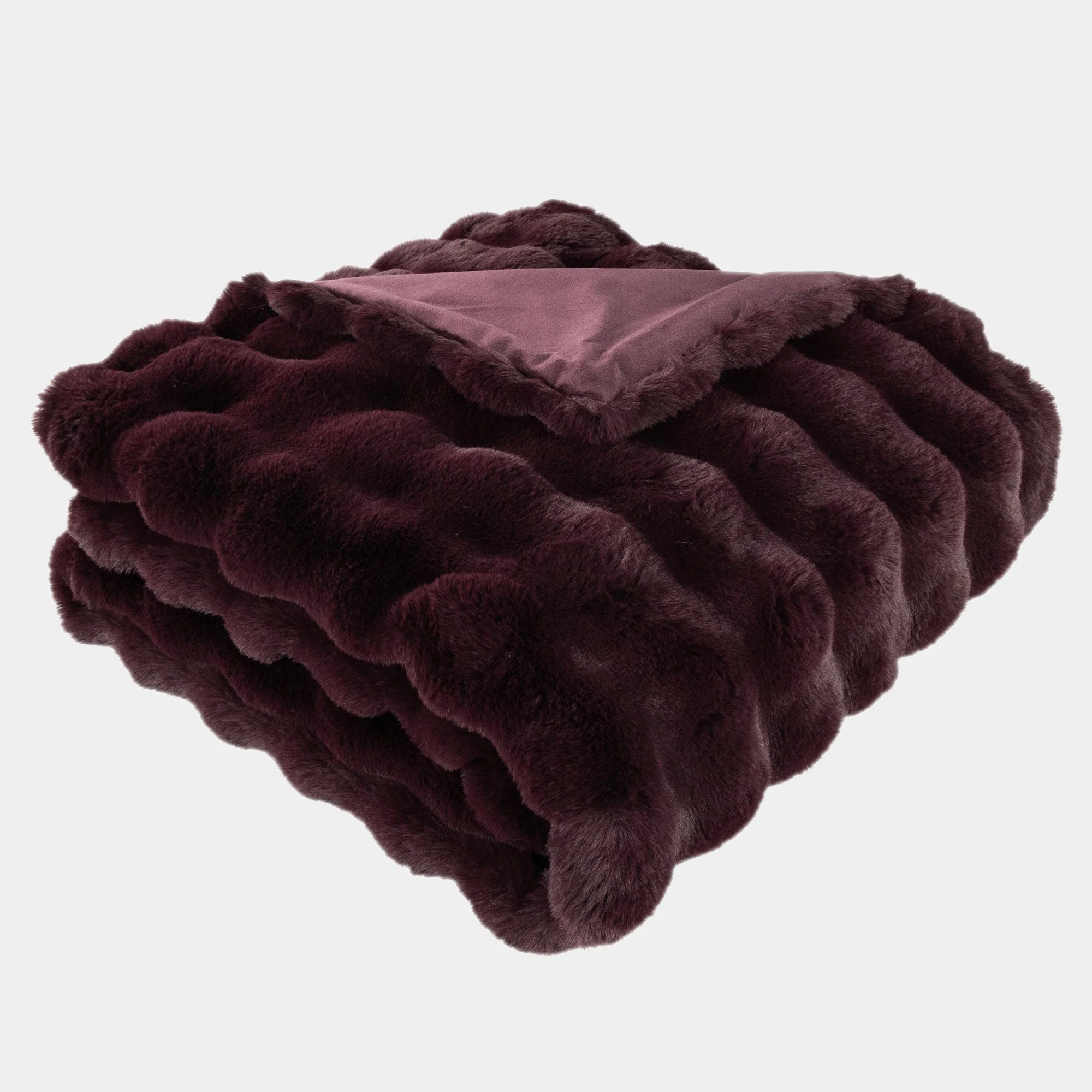 Glam Aubergine - Faux Fur Throw 150x200cm