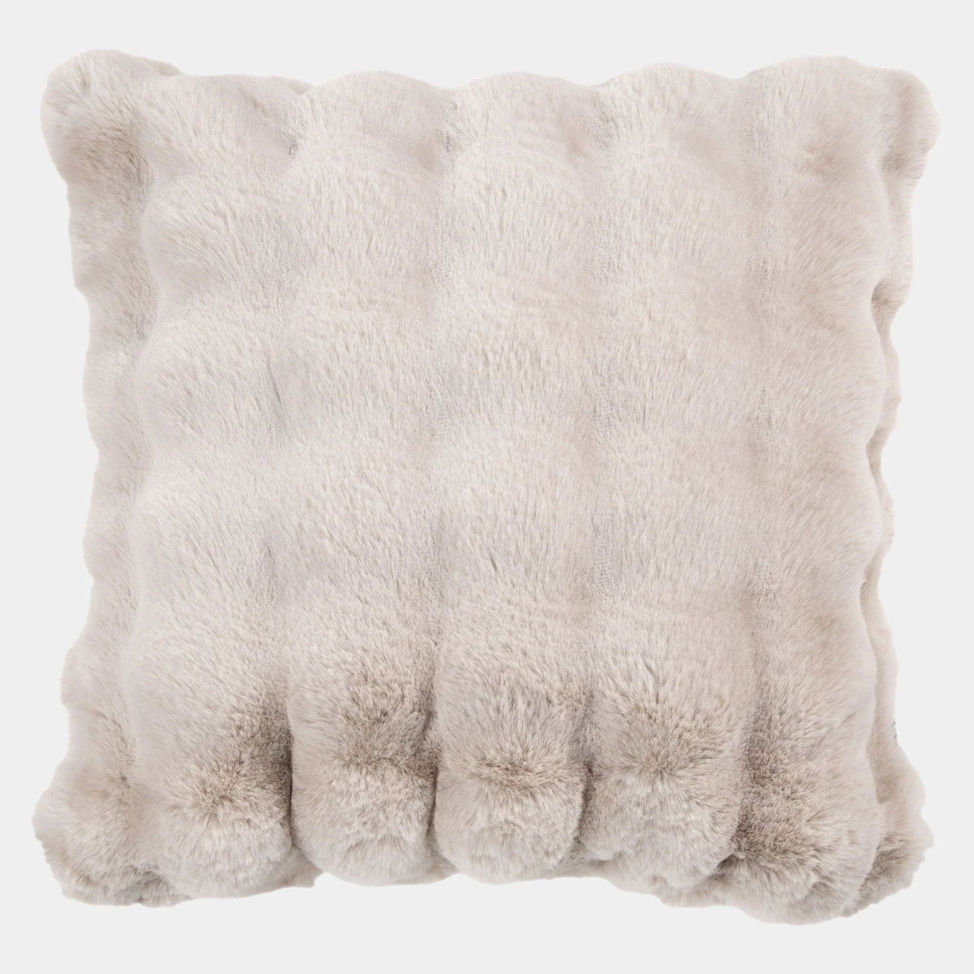 Glam Faux Fur - Beige Cushion 50x50cm