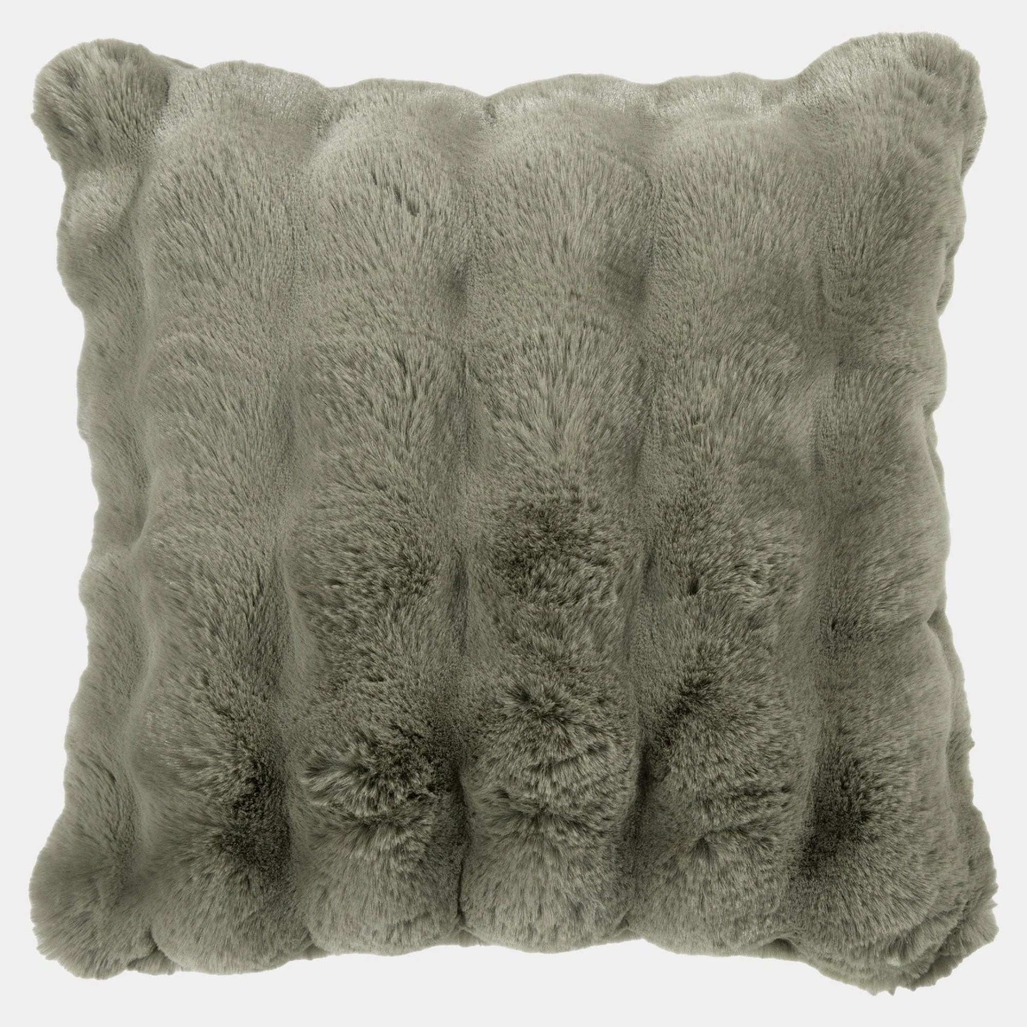 Glam Faux Fur - Sage Green Cushion 50x50cm