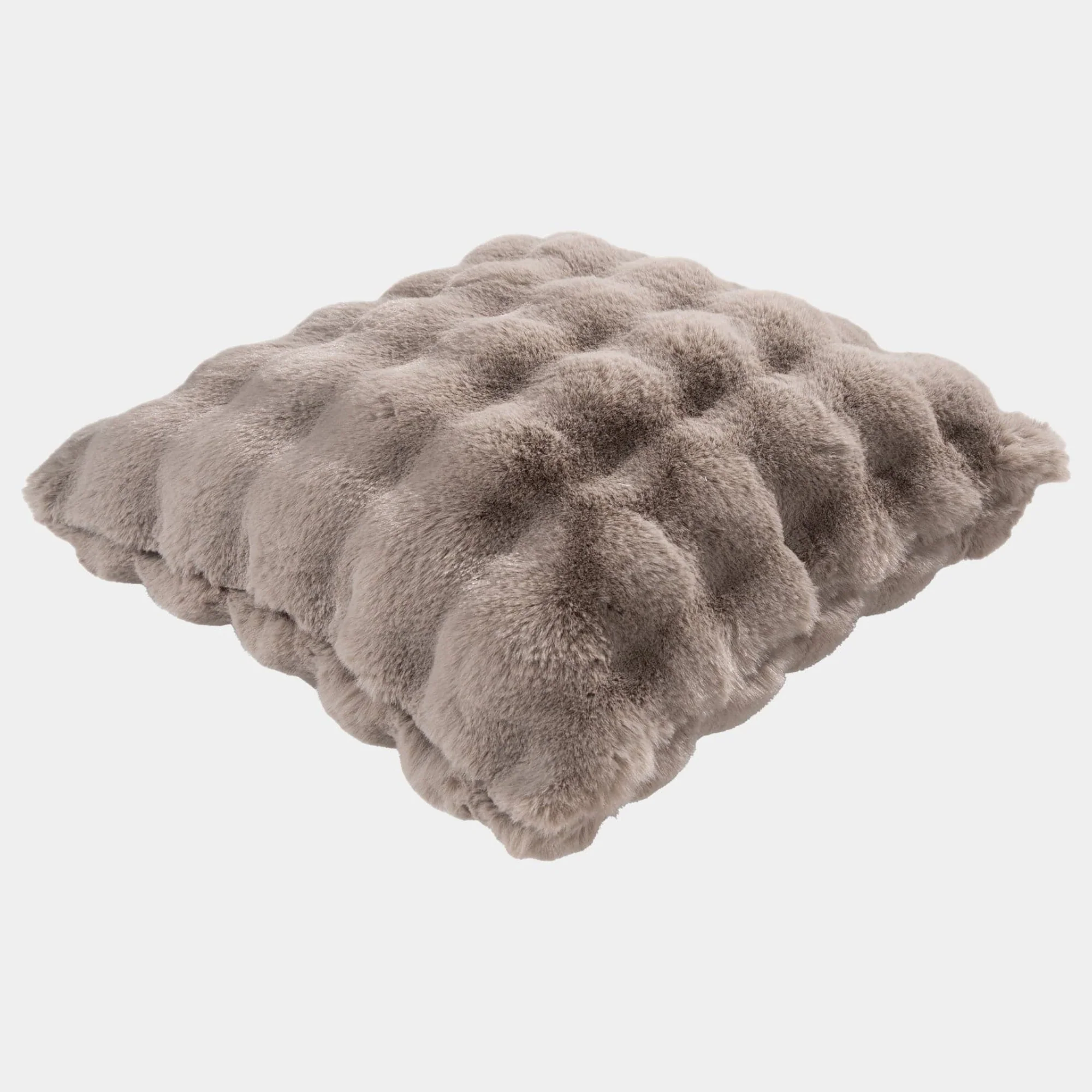 Glam Faux Fur - Taupe Cushion 50x50cm - Image 2