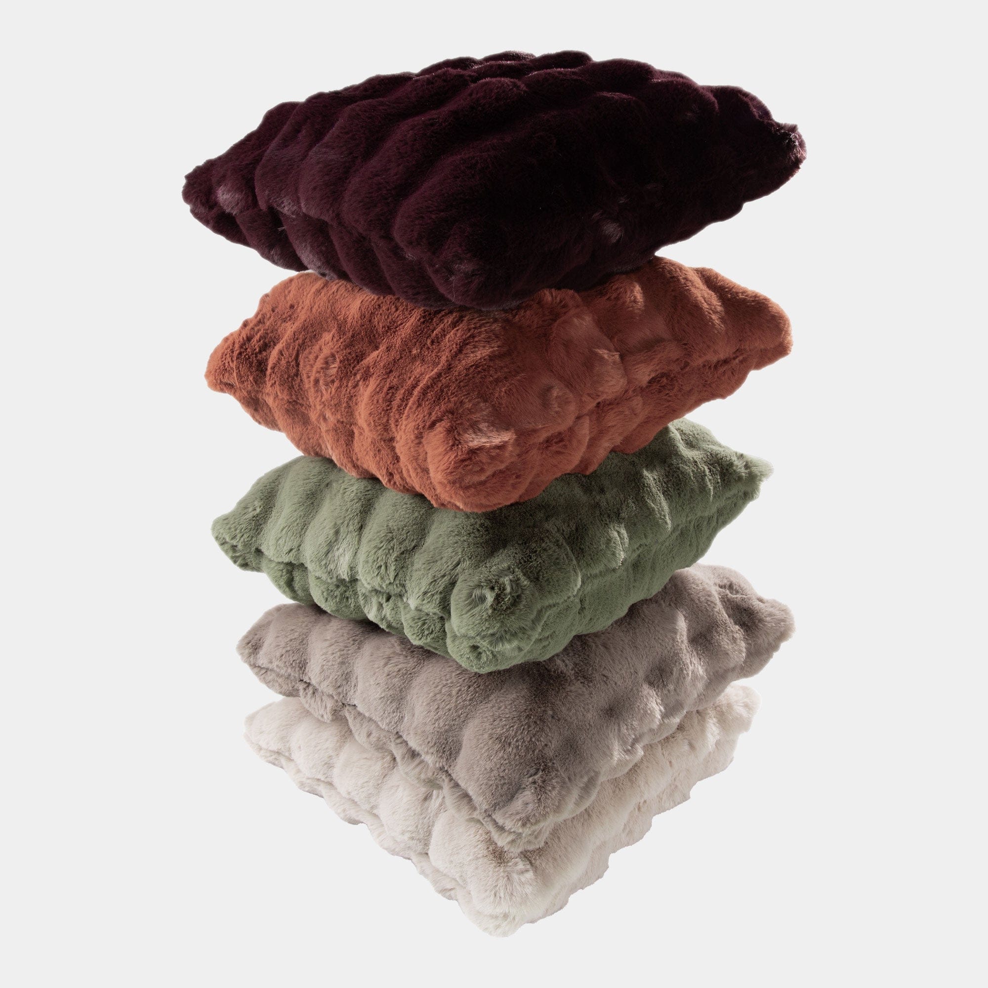 Glam Faux Fur - Taupe Cushion 50x50cm - Image 3
