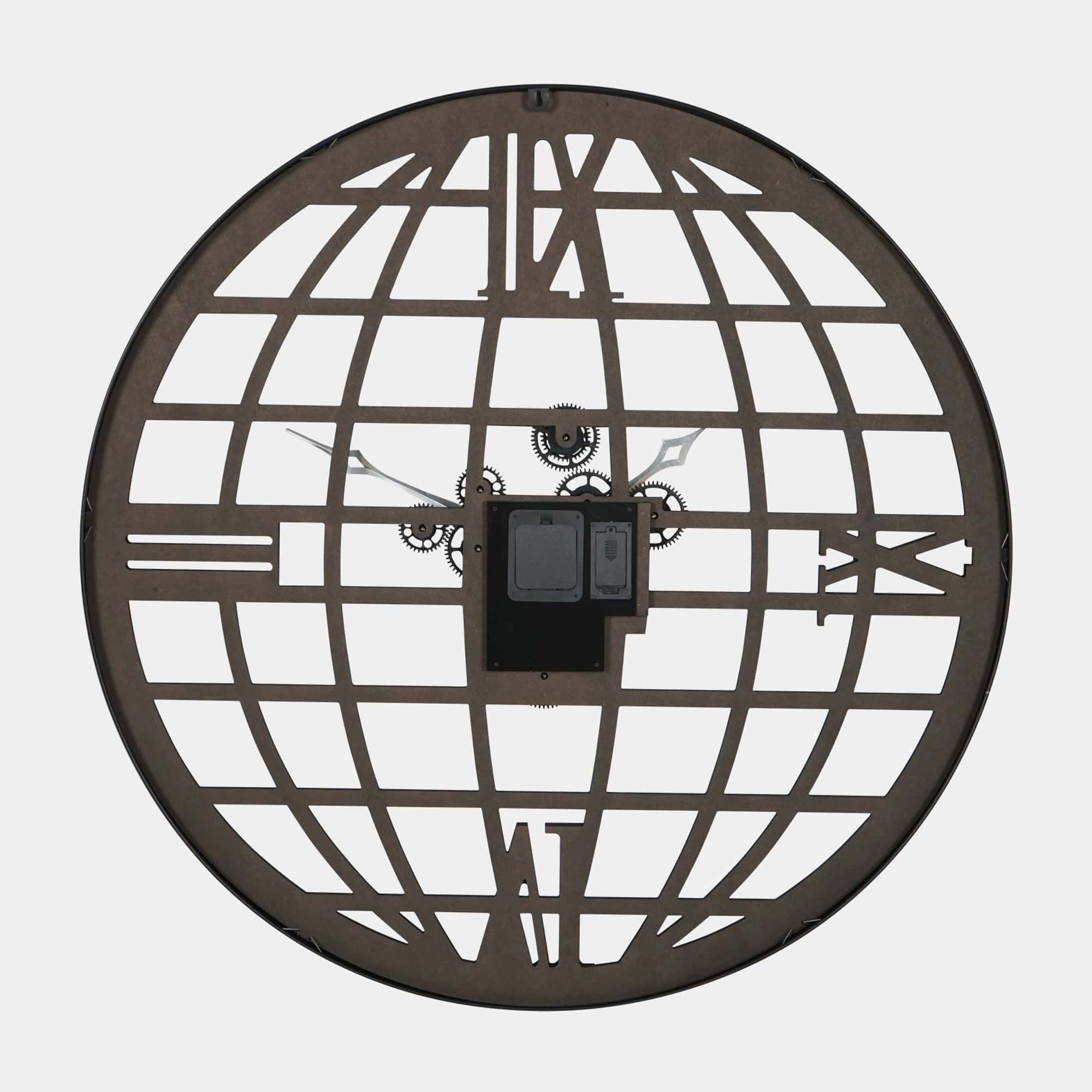 Globe - Wall Clock, Black & Gold - Image 4