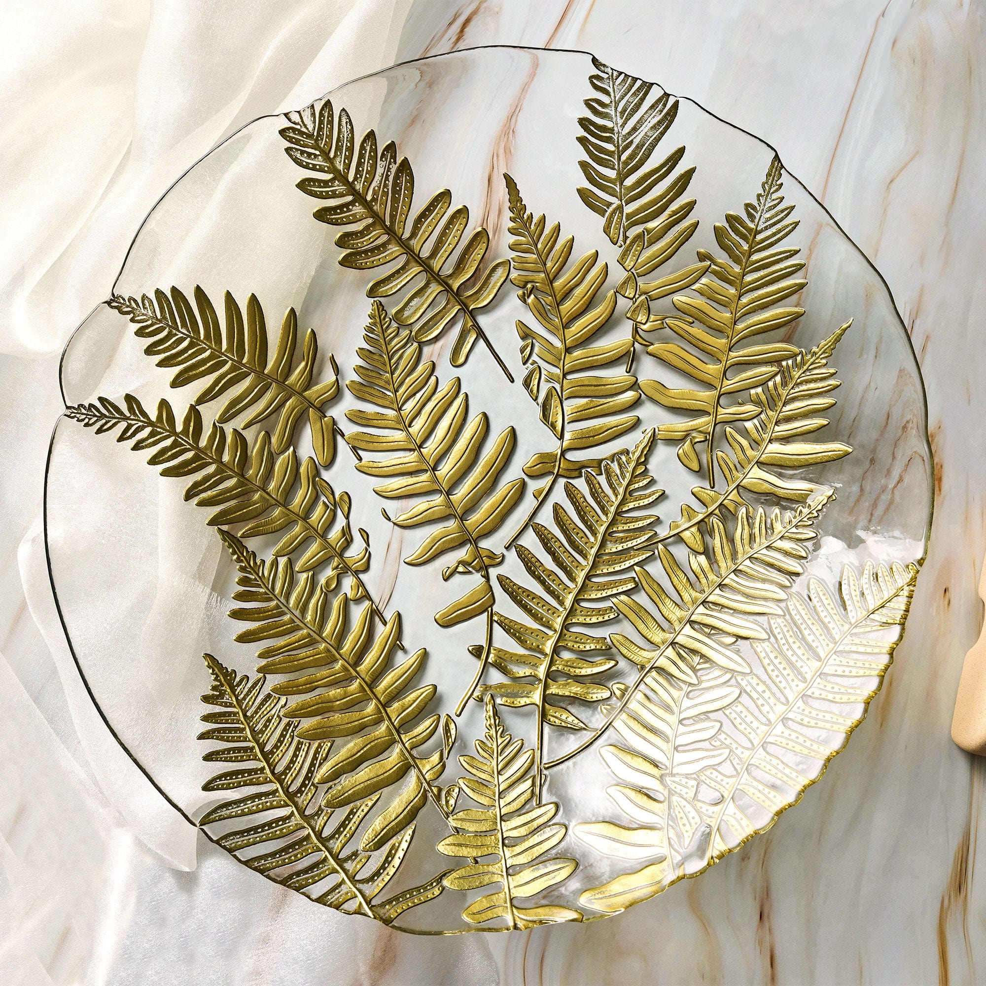 Gold Leaf - Decorative Bowl, Gold Glass - Image 2