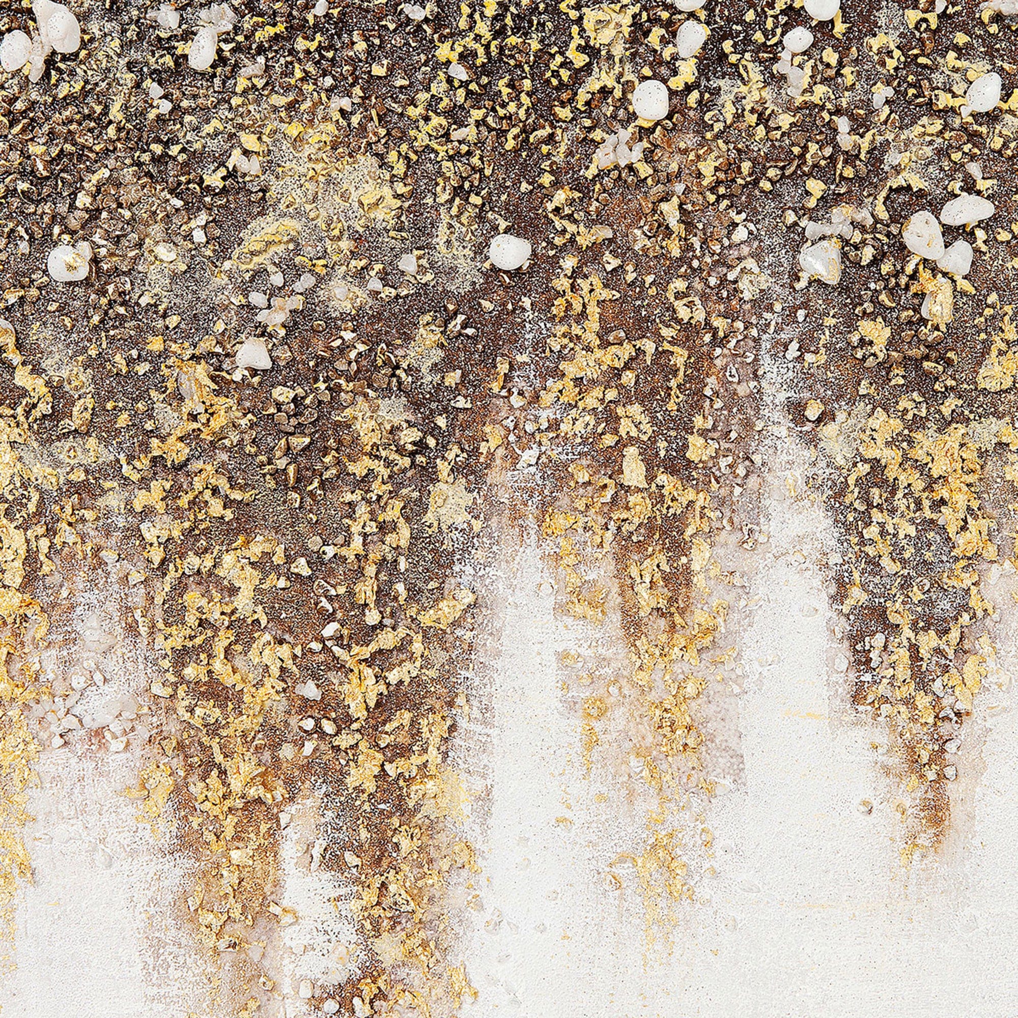 Golden Abstract Fields - Framed Canvas Wall Art - Image 3