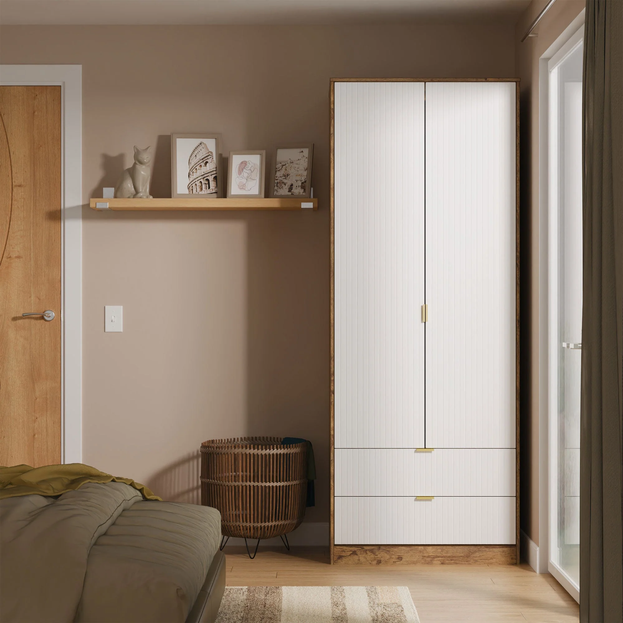 Harvey - 2 Drawer Wardrobe - Image 3