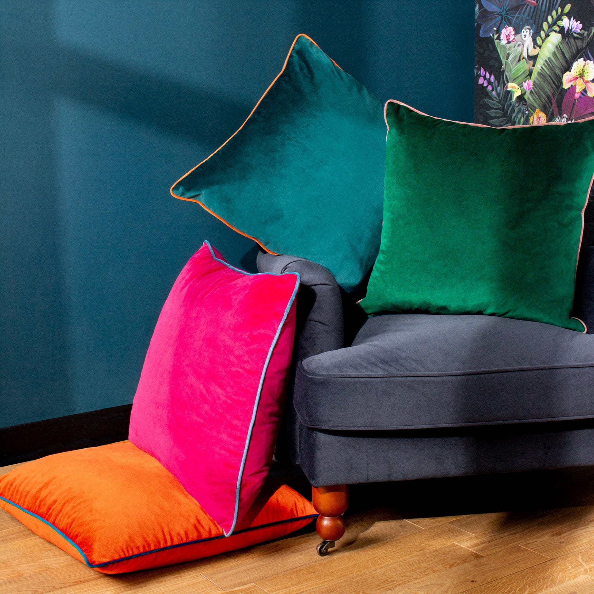 Havana Velvet - Raspberry Cushion 55x55cm - Image 3