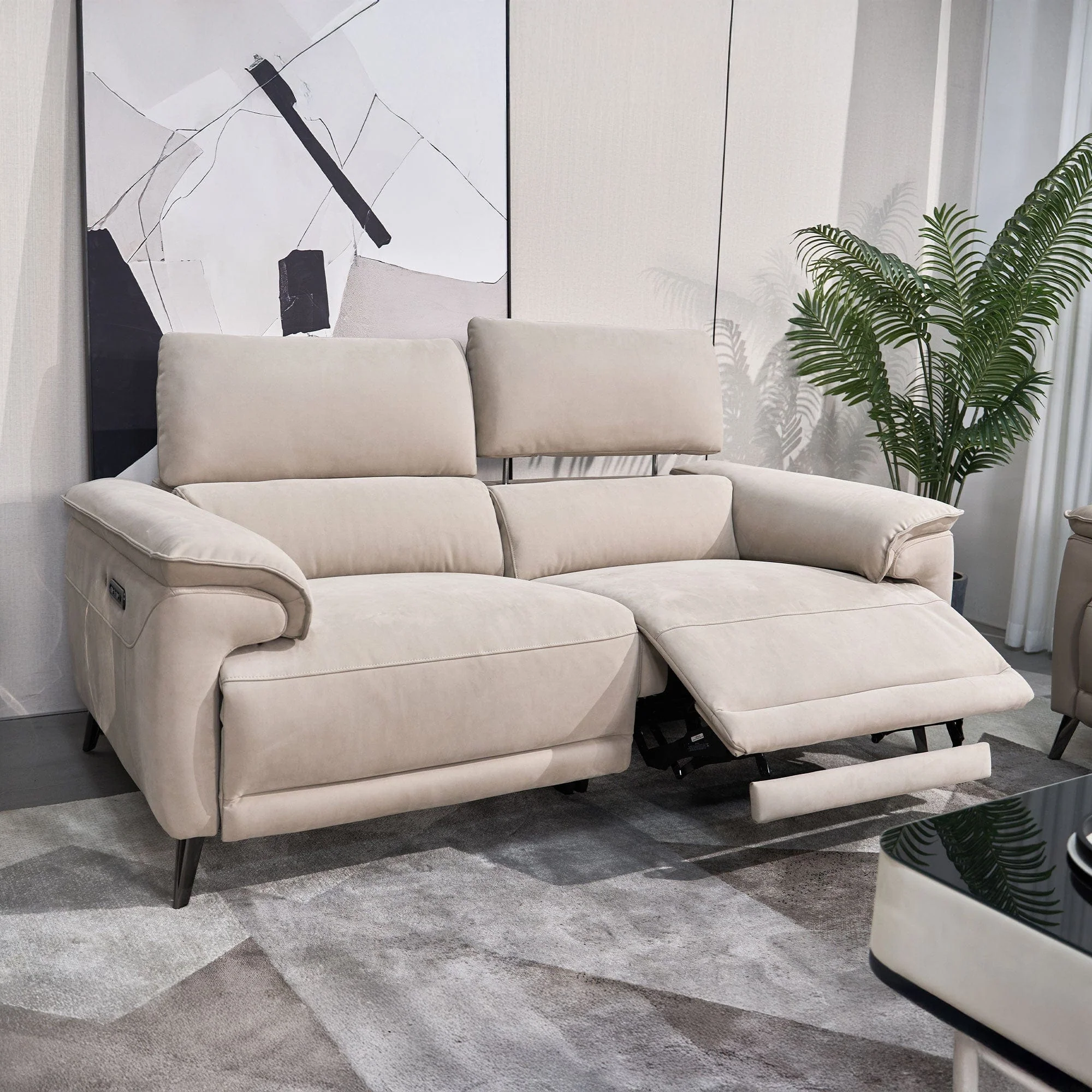 Haymarket - 2 Seat Power Recliner Sofa With Heated Seats, Fabric - Image 2