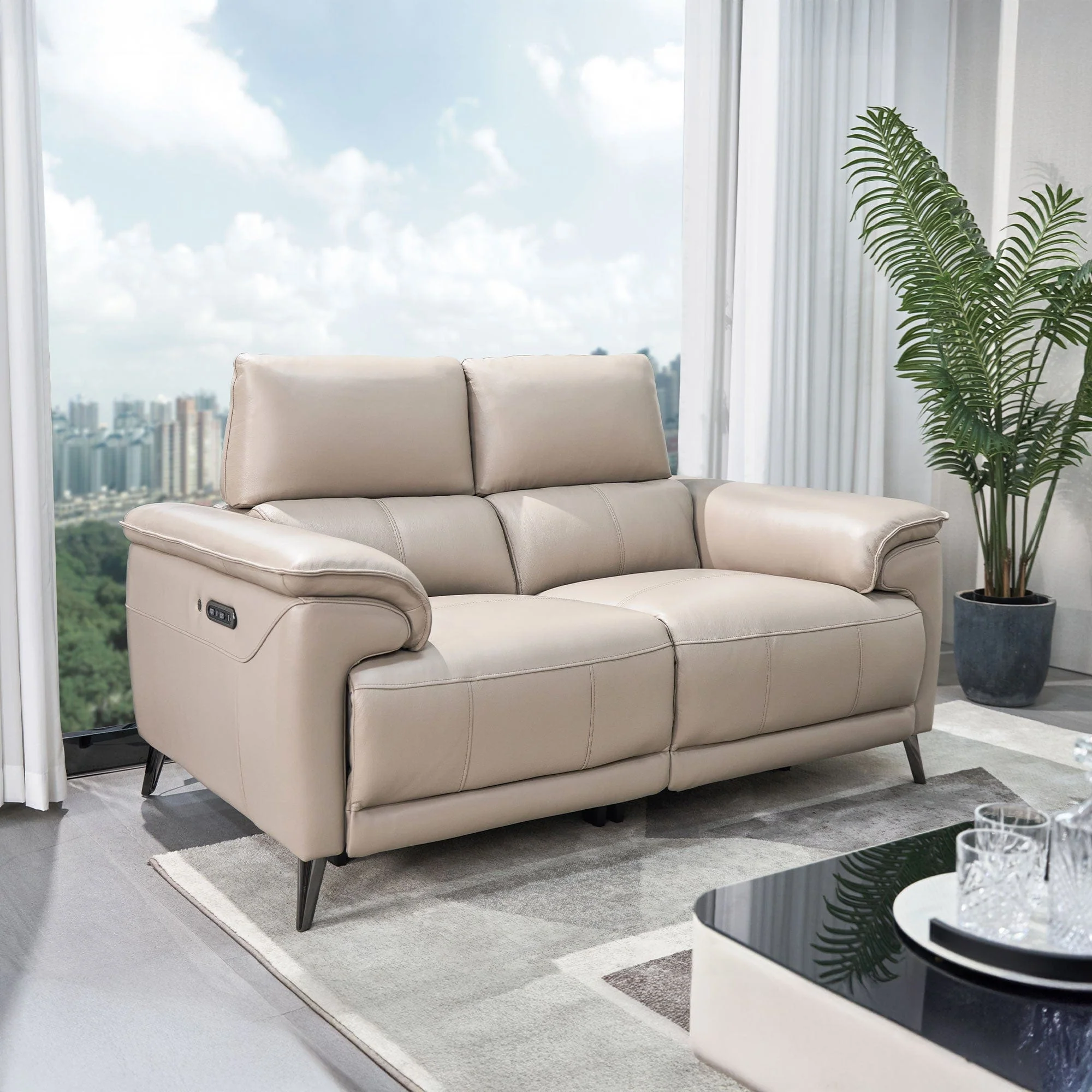 Haymarket - 3 Seat Power Recliner Sofa With Heated Seats, Leather - Image 3