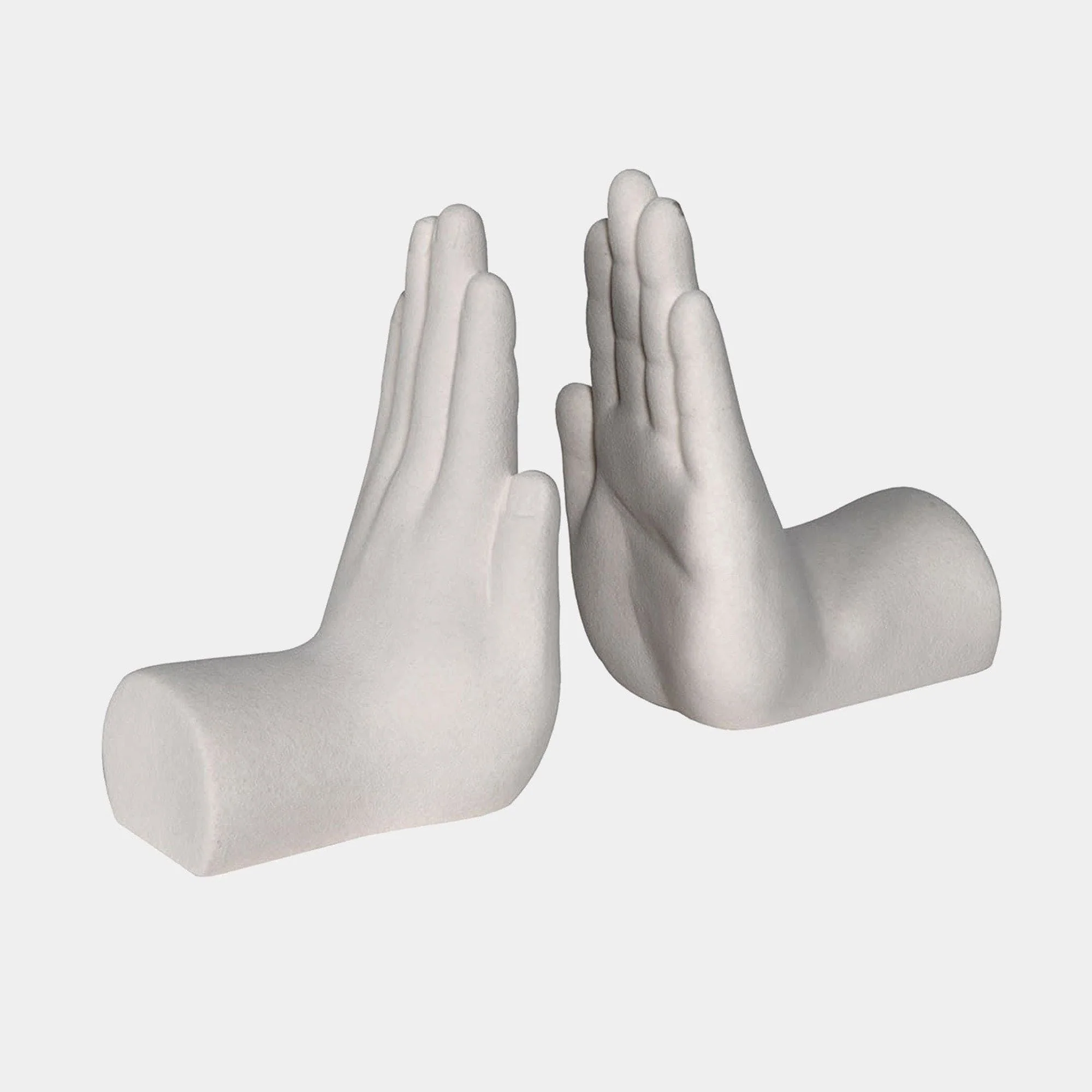 Helping Hands - White Bookends