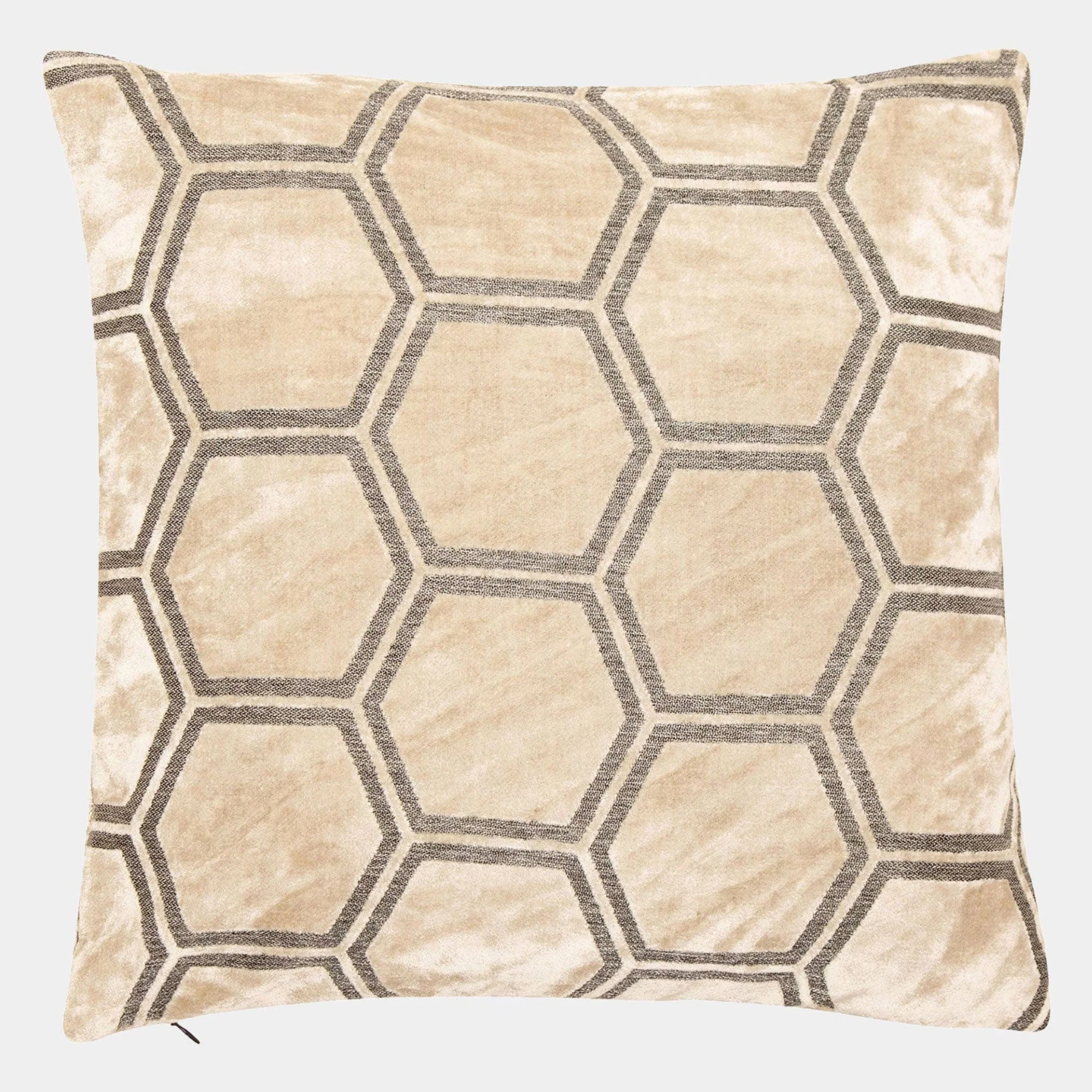 Ivor Velvet - Cream Cushion 43x43cm