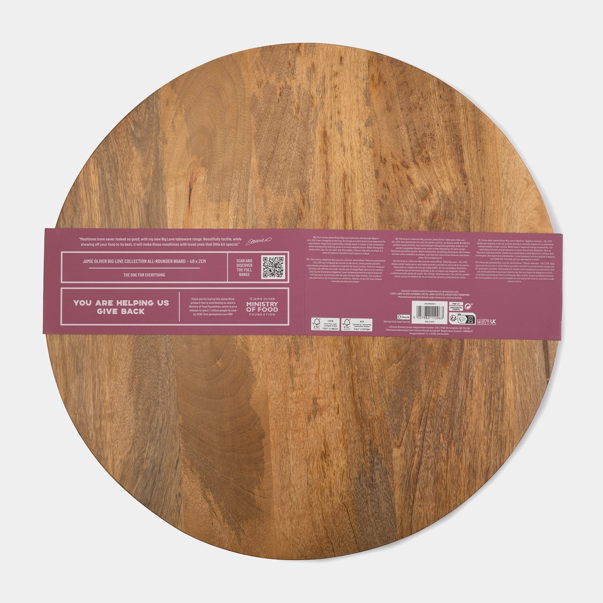 Jamie Oliver Big Love - Mango Wood Serving Board & Cheese Knife Set - Image 8
