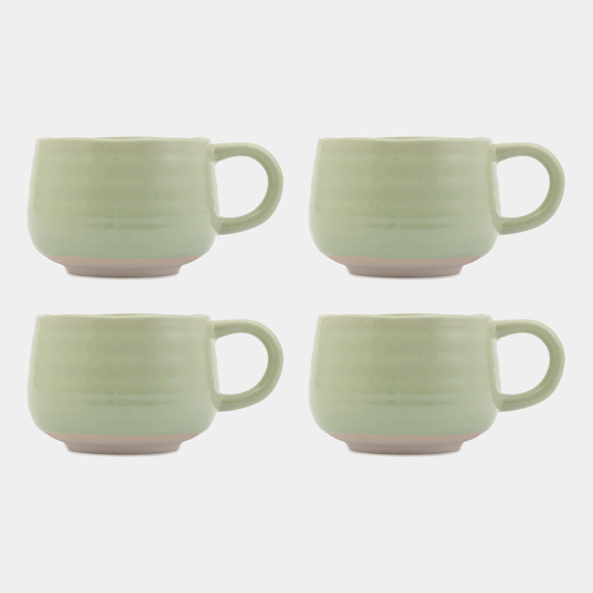 Jamie Oliver Big Love - Cosy Cuppa Mugs Green, Set of 4