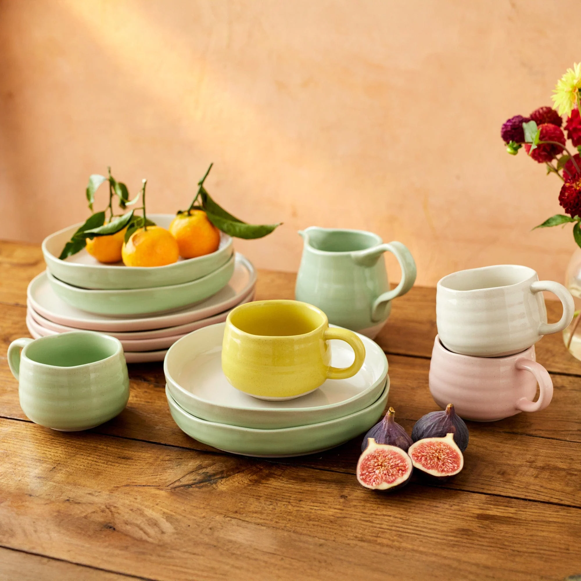 Jamie Oliver Big Love - Cosy Cuppa Mugs Green, Set of 4 - Image 3