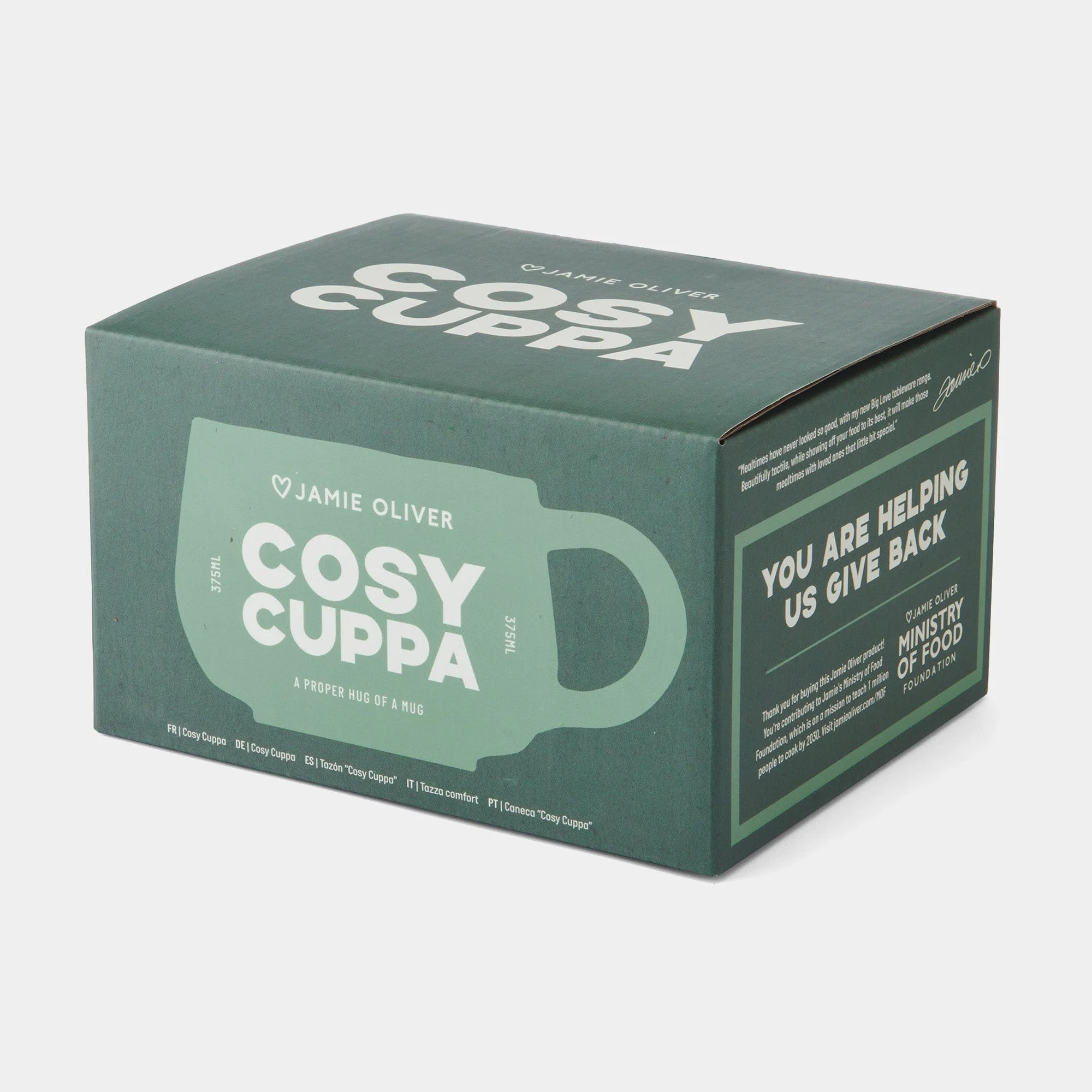 Jamie Oliver Big Love - Cosy Cuppa Mugs Green, Set of 4 - Image 7