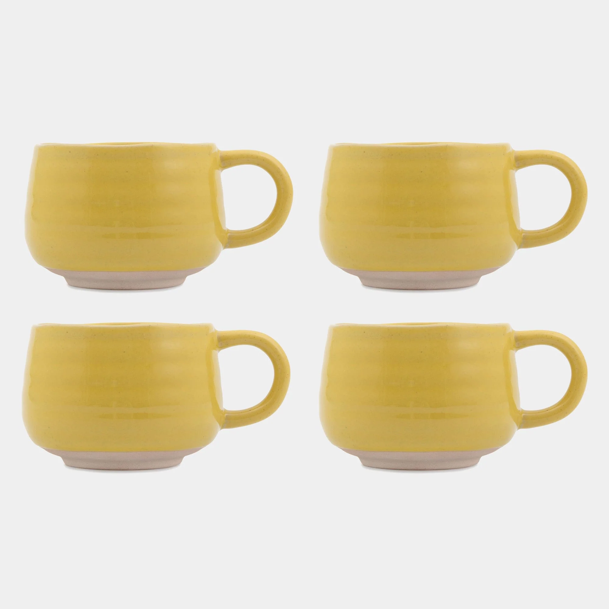 Jamie Oliver Big Love - Cosy Cuppa Yellow Mugs, Set of 4