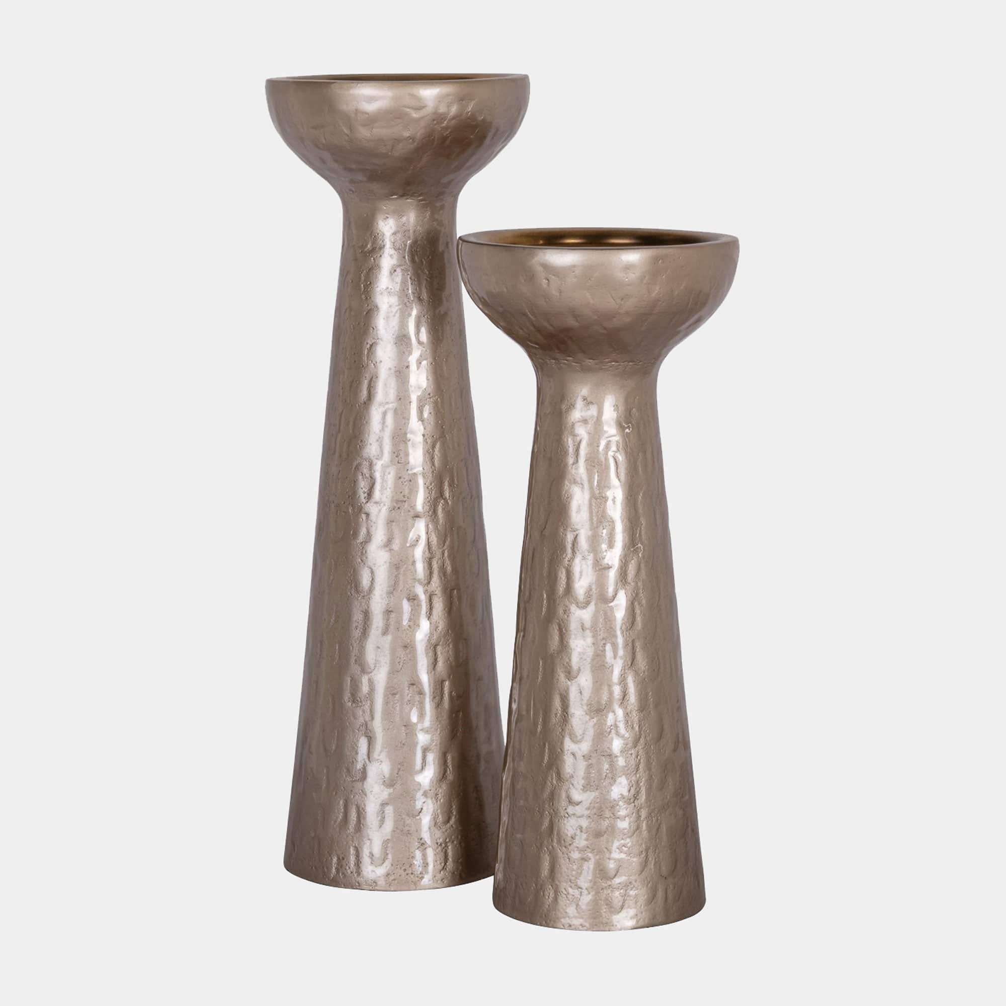 Juana Large - Candle Holder, Champagne Gold - Image 2