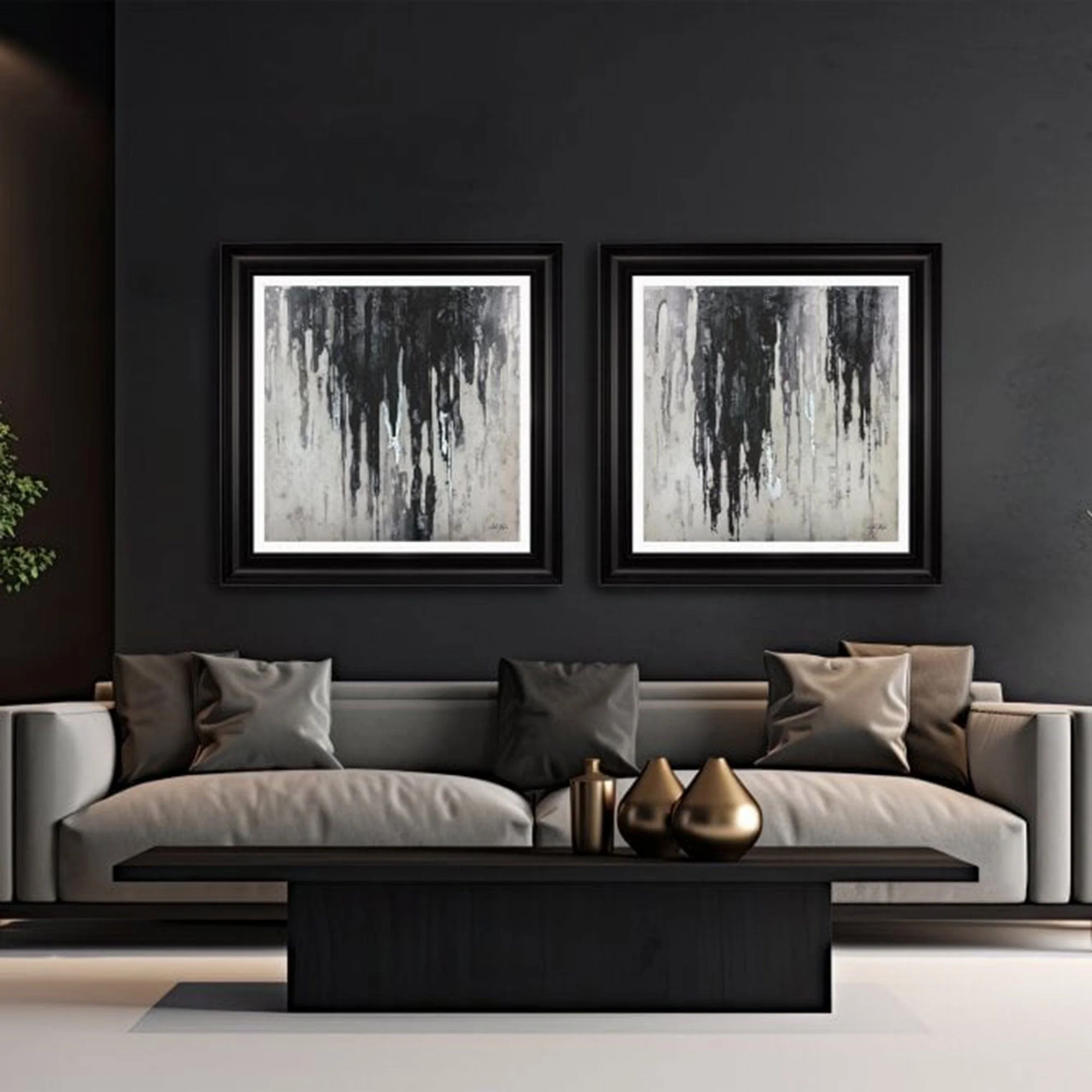 Keys 2 Silver Abstract - Framed Wall Art Print - Image 2