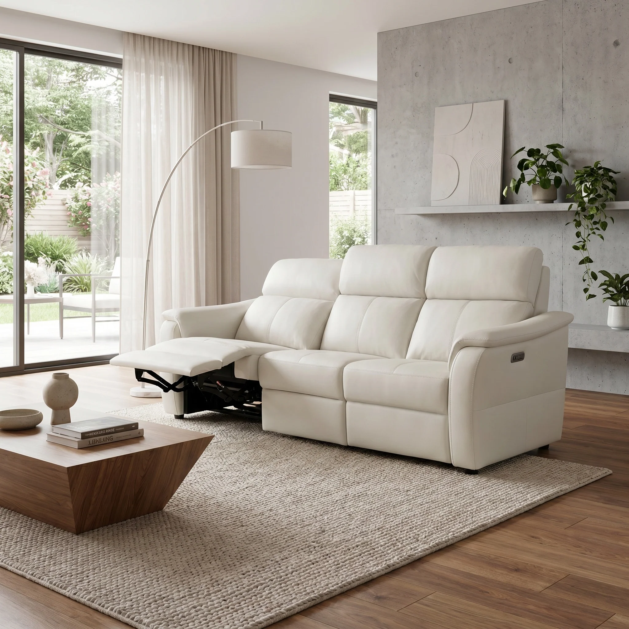 Rimini - Large 3 Seat Power Recliner Sofa with Adjustable Headrest & Lumbar, Leather - Image 2