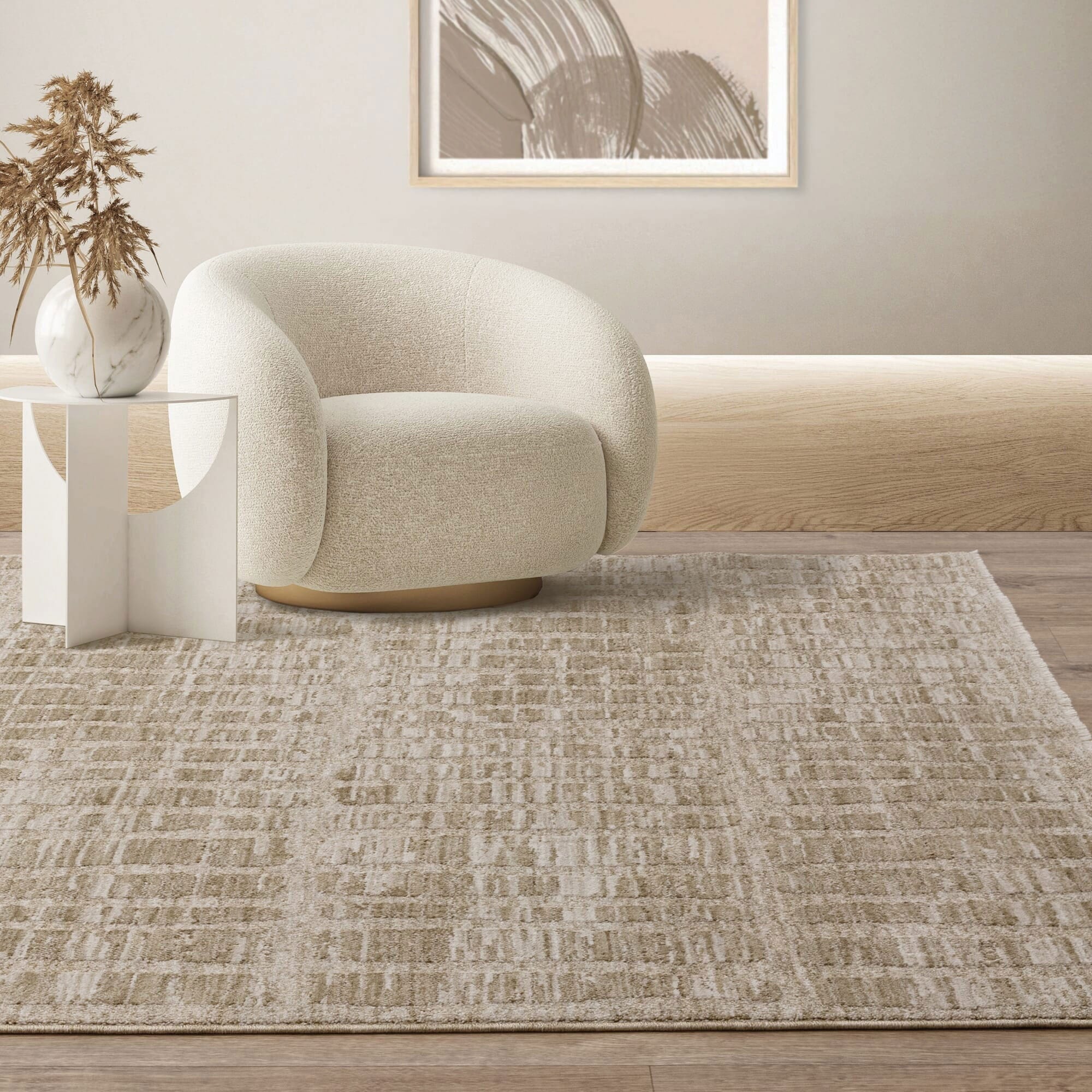 Laurent - Patterned Neutral Rug - Image 8