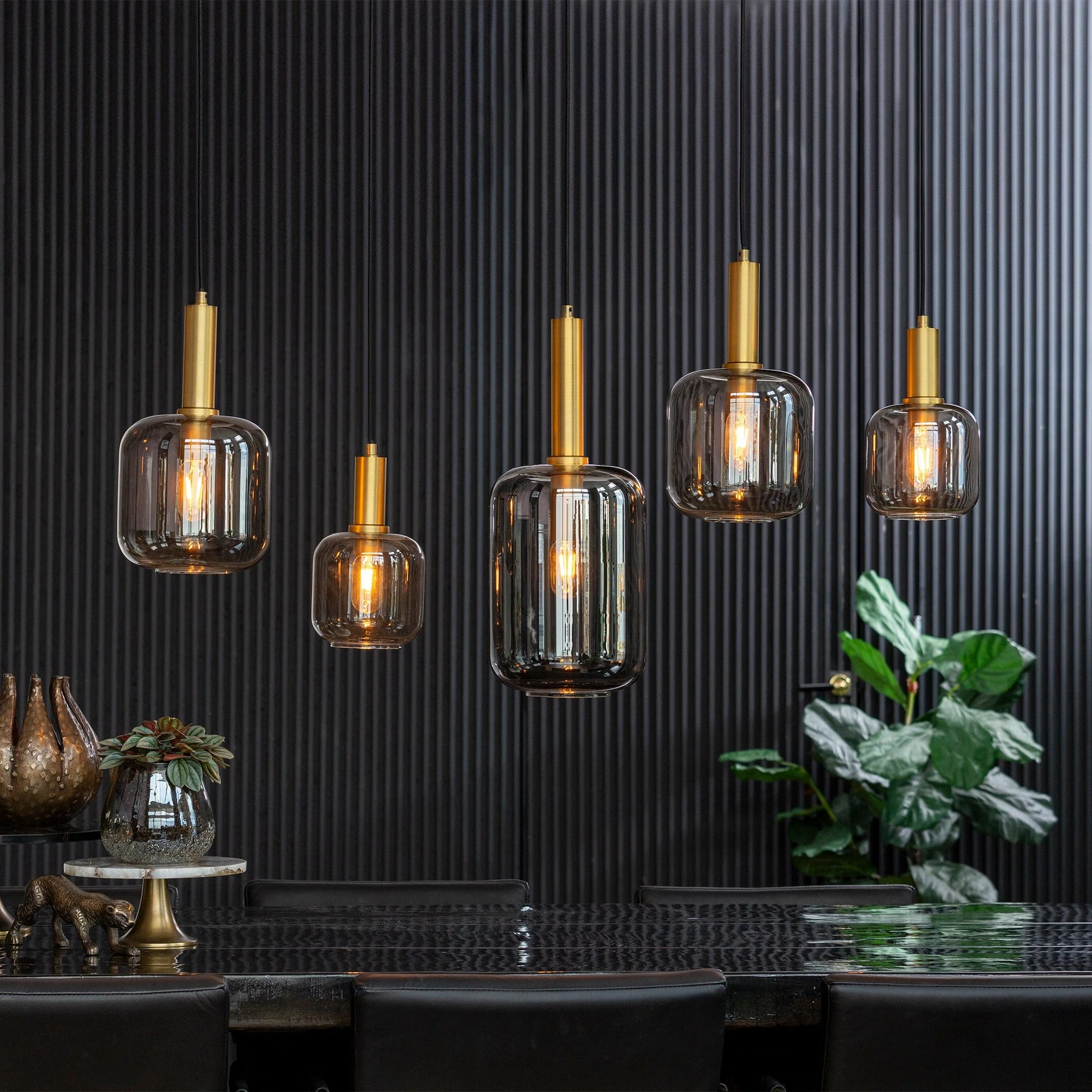 Leara Black & Gold - Pendant Ceiling Light - Image 2