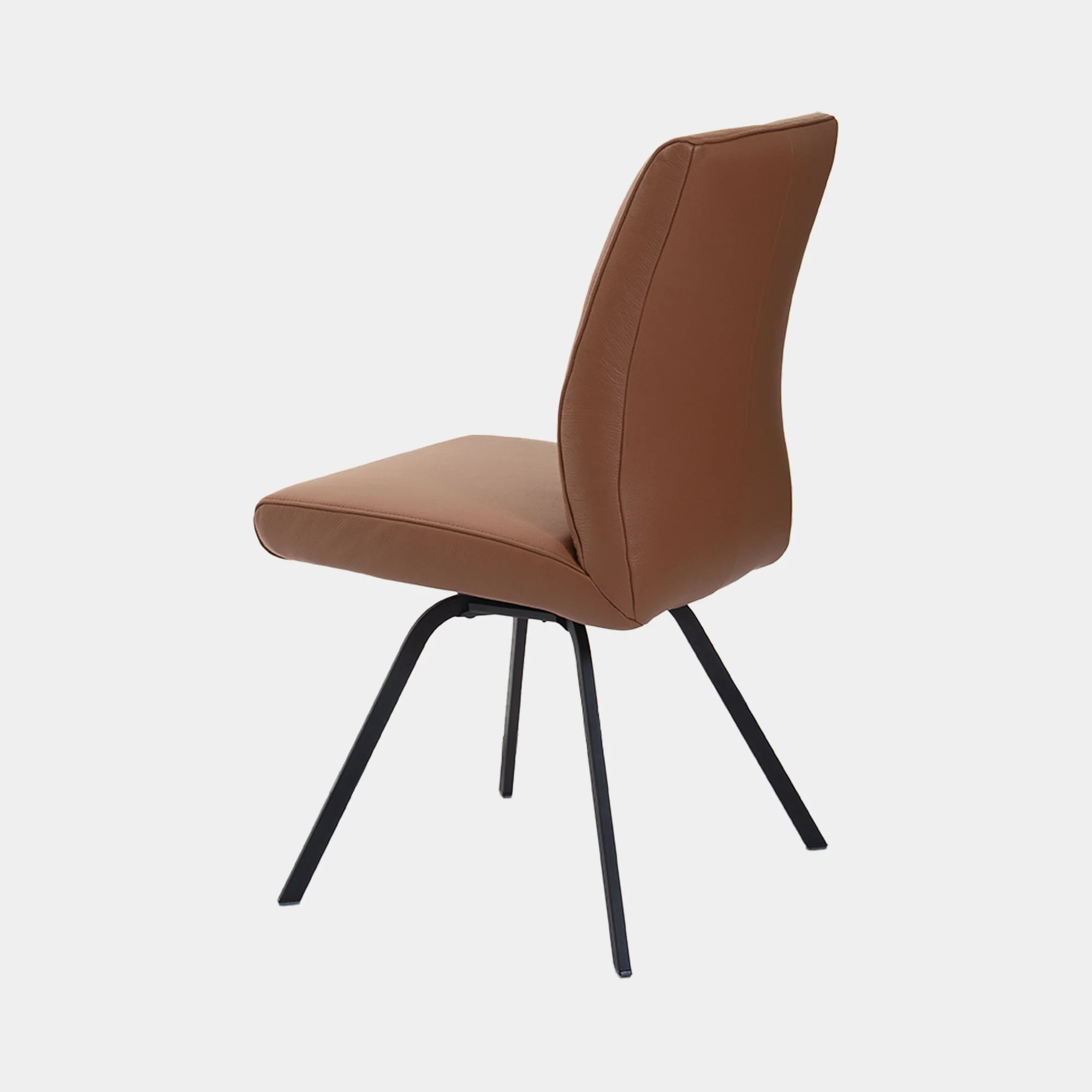 Lydia - Swivel Dining Chair in Cognac Leather - Image 2