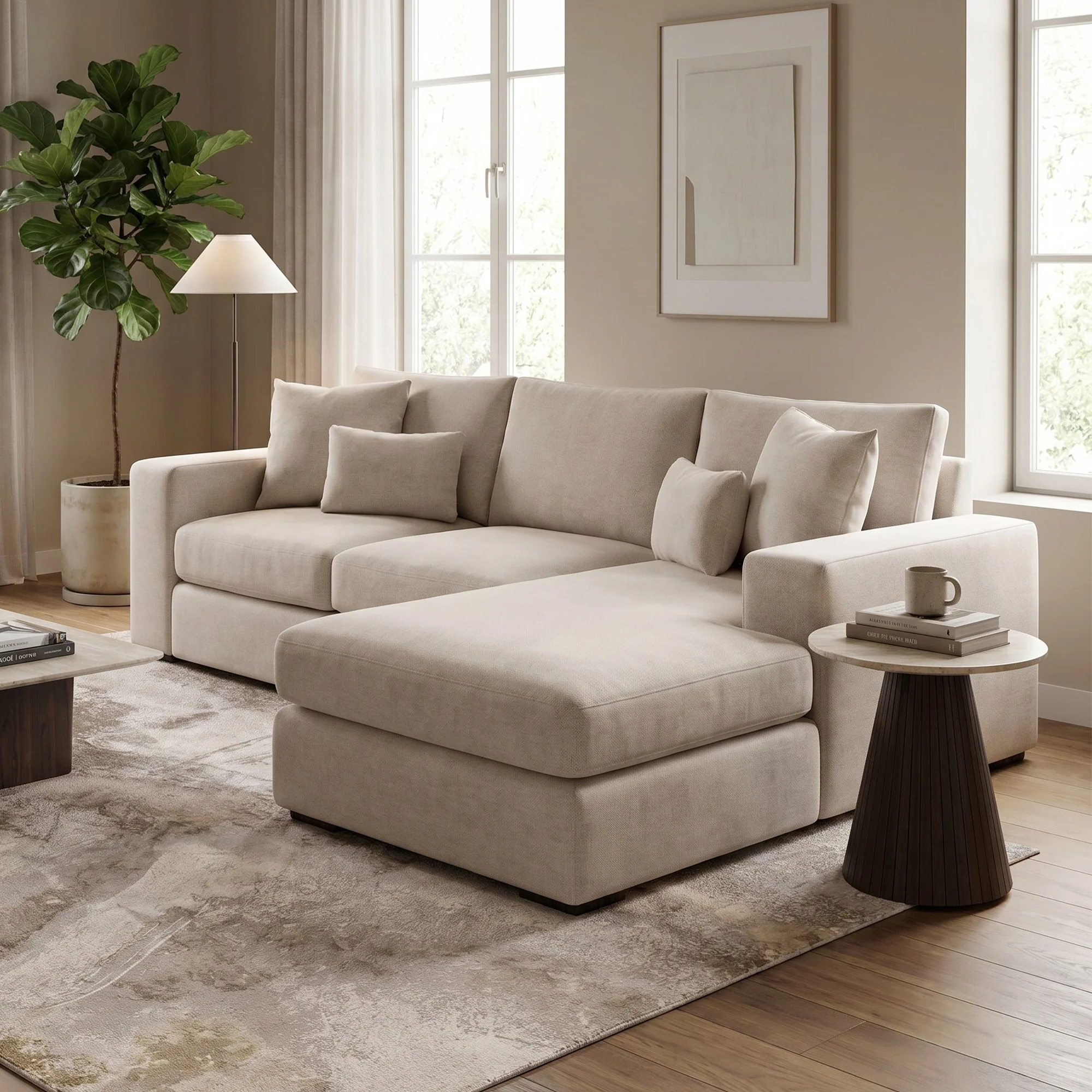Madison - Large RHF Chaise Sofa, Fabric - Image 2
