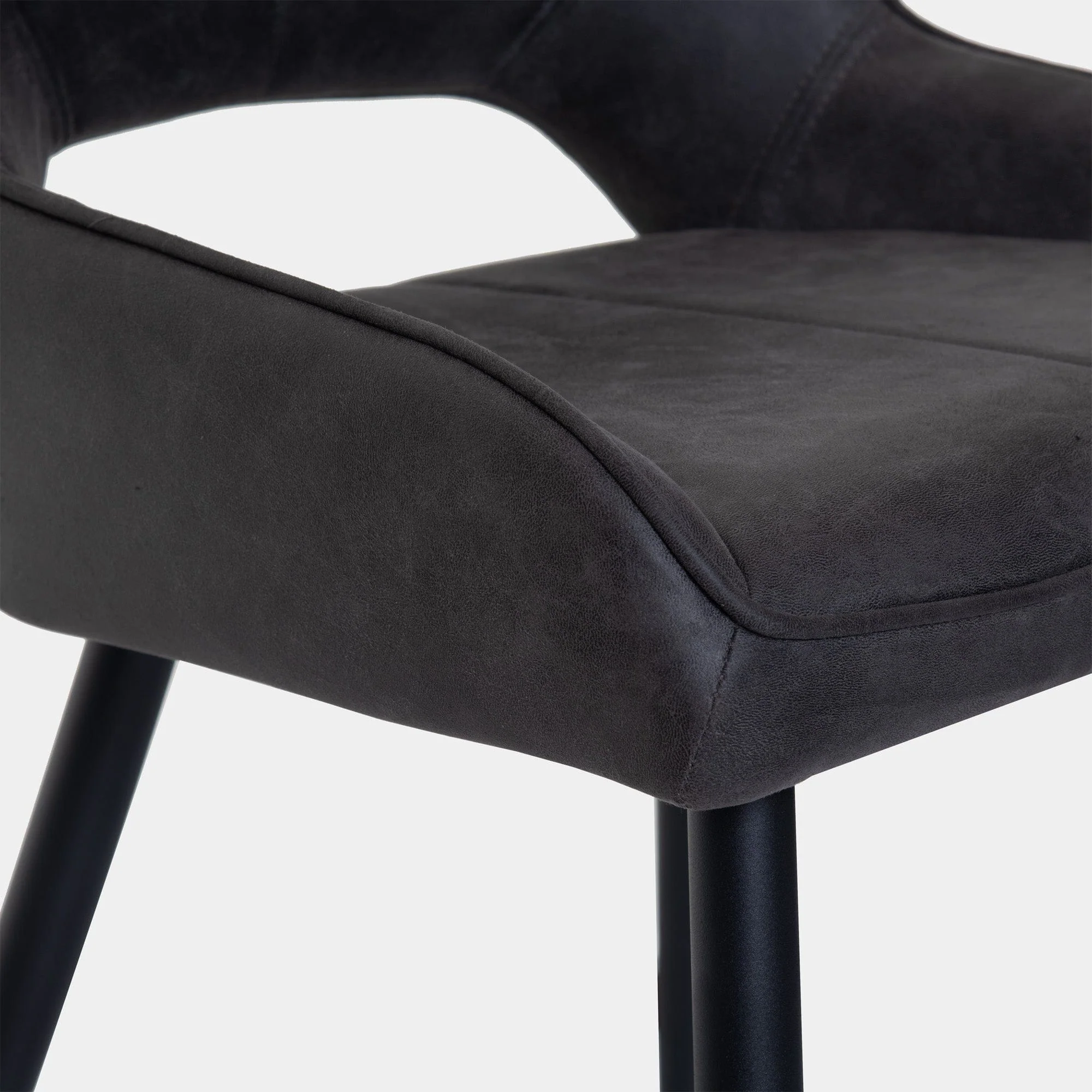 Marco - Dining Chair, Vintage Grey Fabric - Image 4