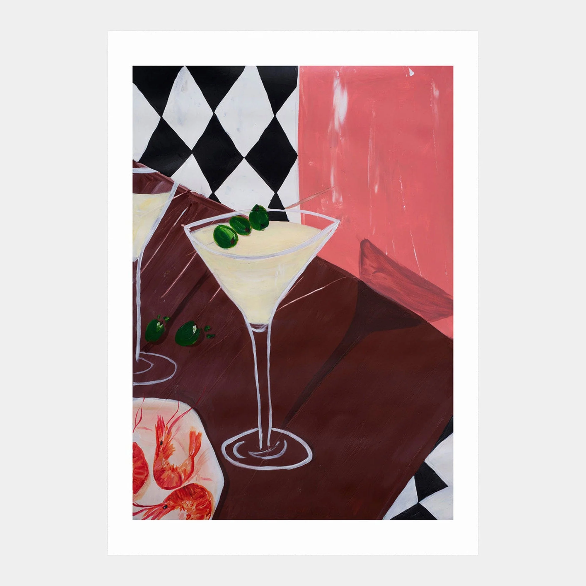 Martini & Olives - A2 Wall Art Print By East End Prints