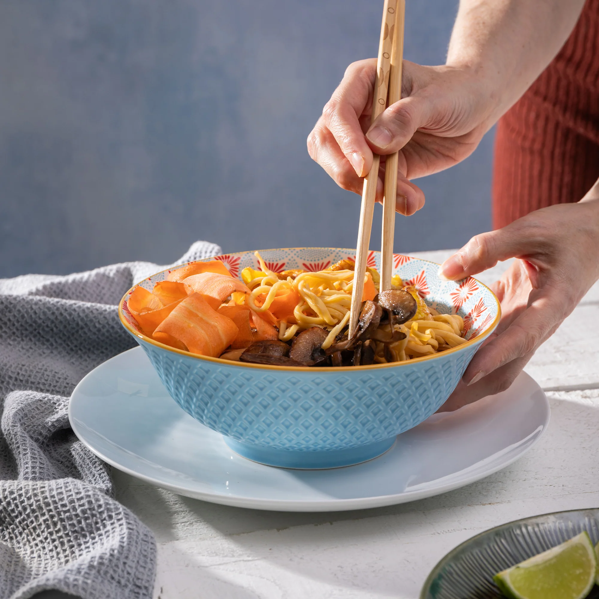 Mikasa Blue Mosaic - Ramen Bowls, Set of 4 - Image 2