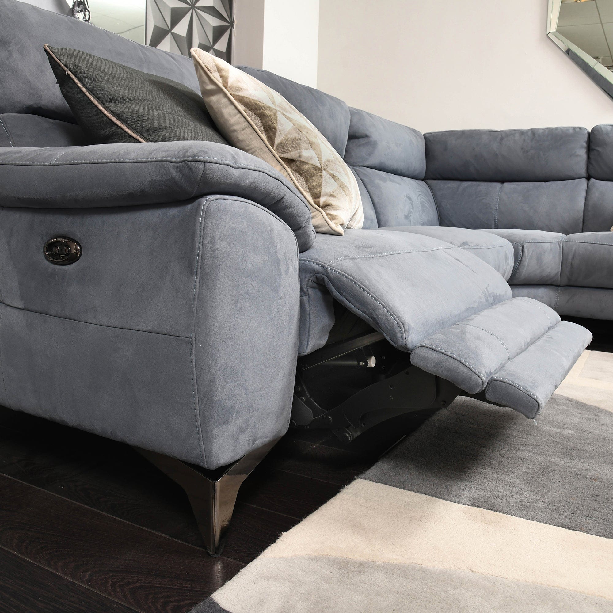 Miura - LHF Power Recliner Corner Sofa, Fabric - Image 3