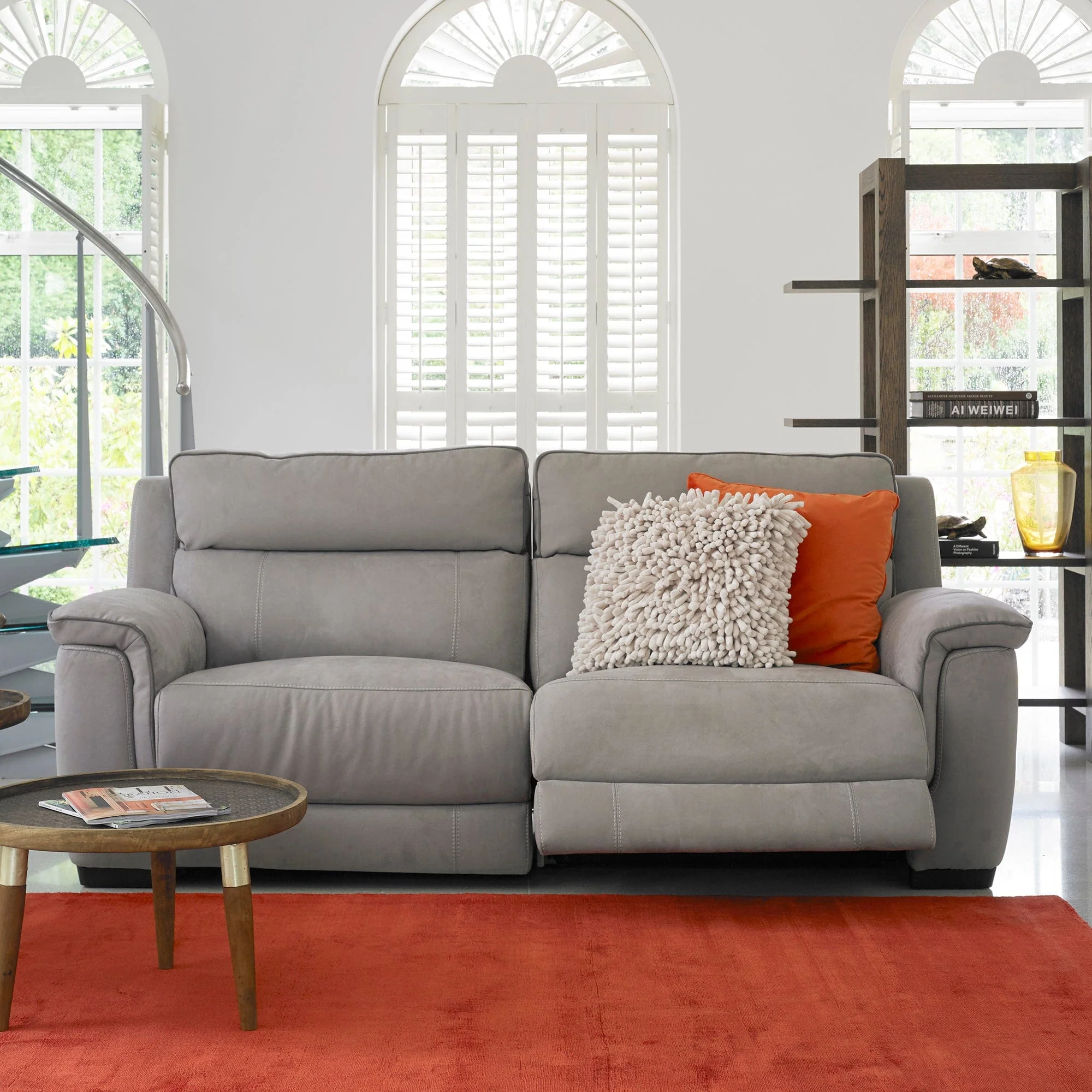 Monza - 2.5 Seat Power Recliner Compact Sofa, Fabric - Image 2