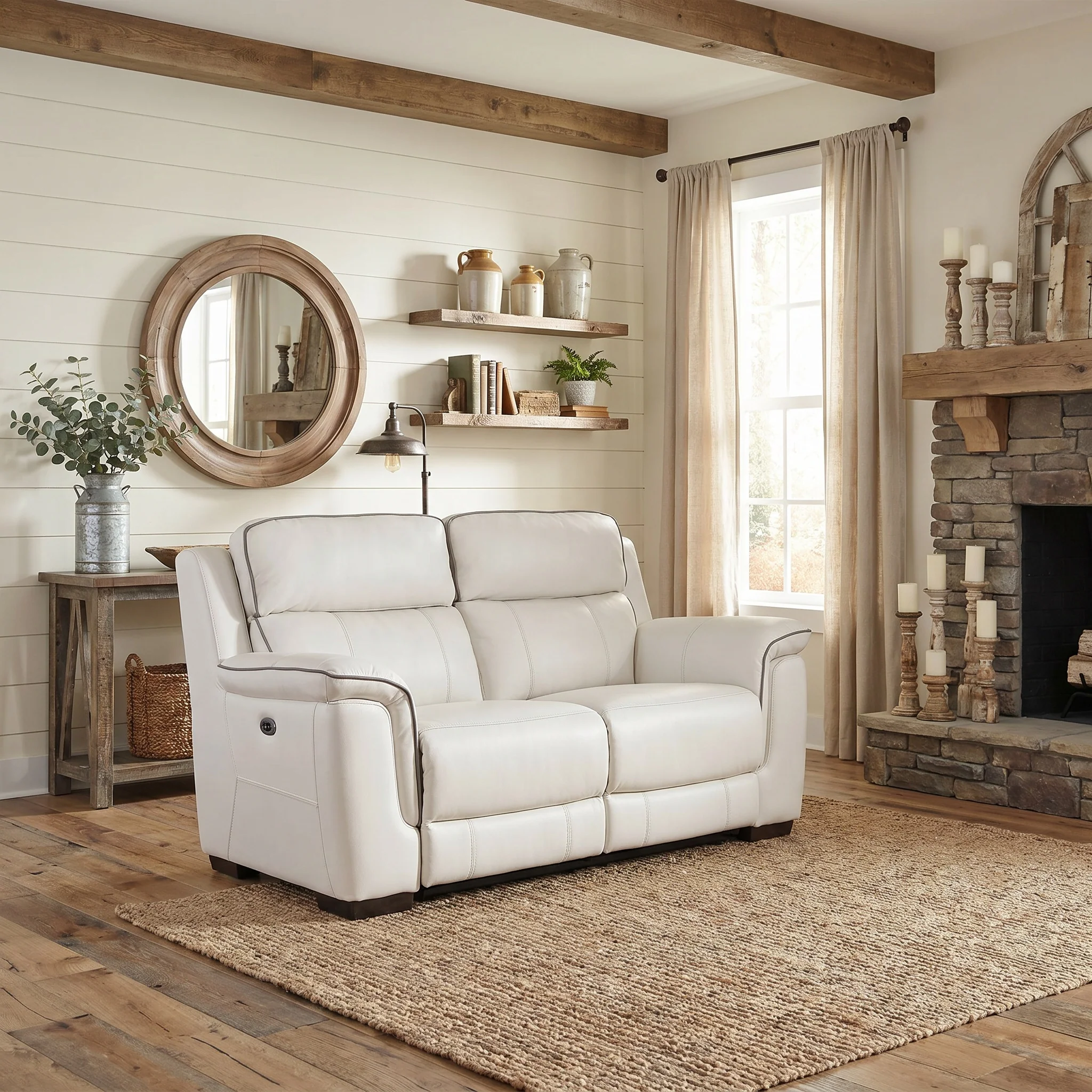 Monza - 2.5 Seat Power Recliner Sofa, Leather - Image 2