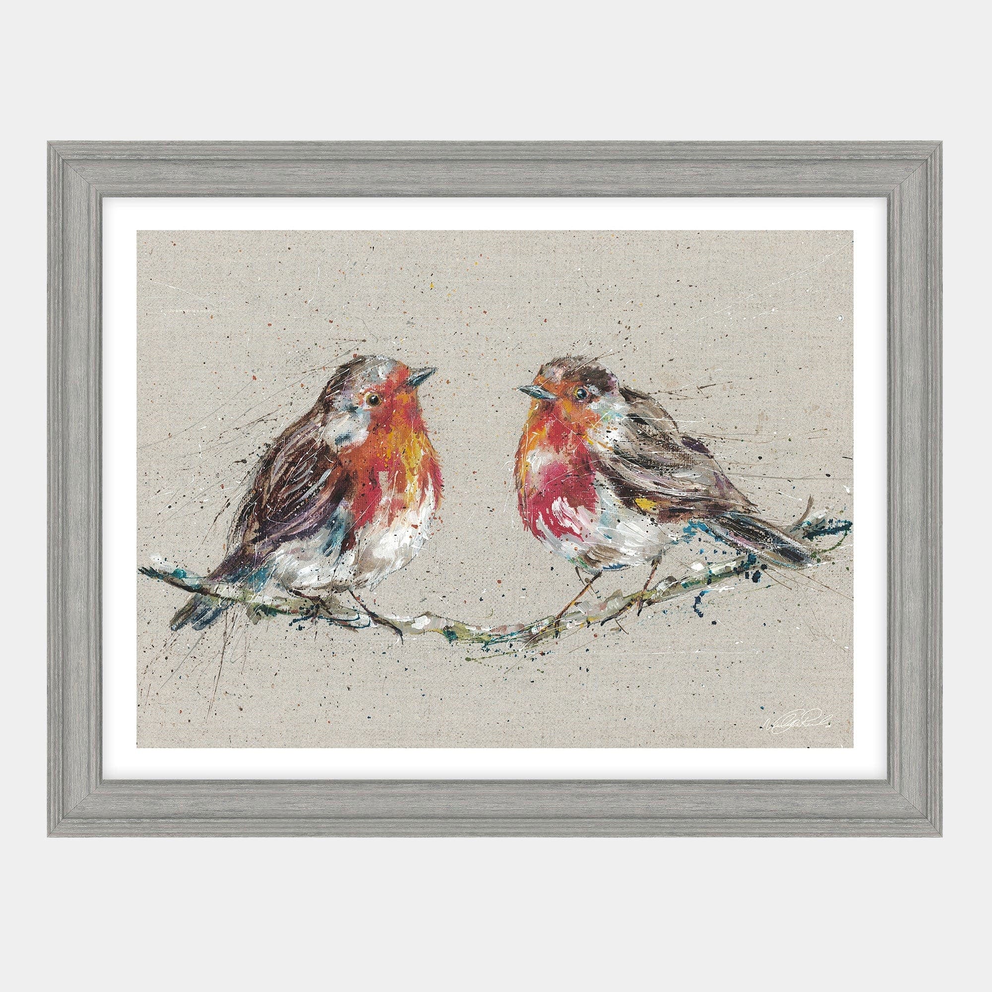 Morning Gossip - Framed Wall Art Print By Nicola Jane Rowles