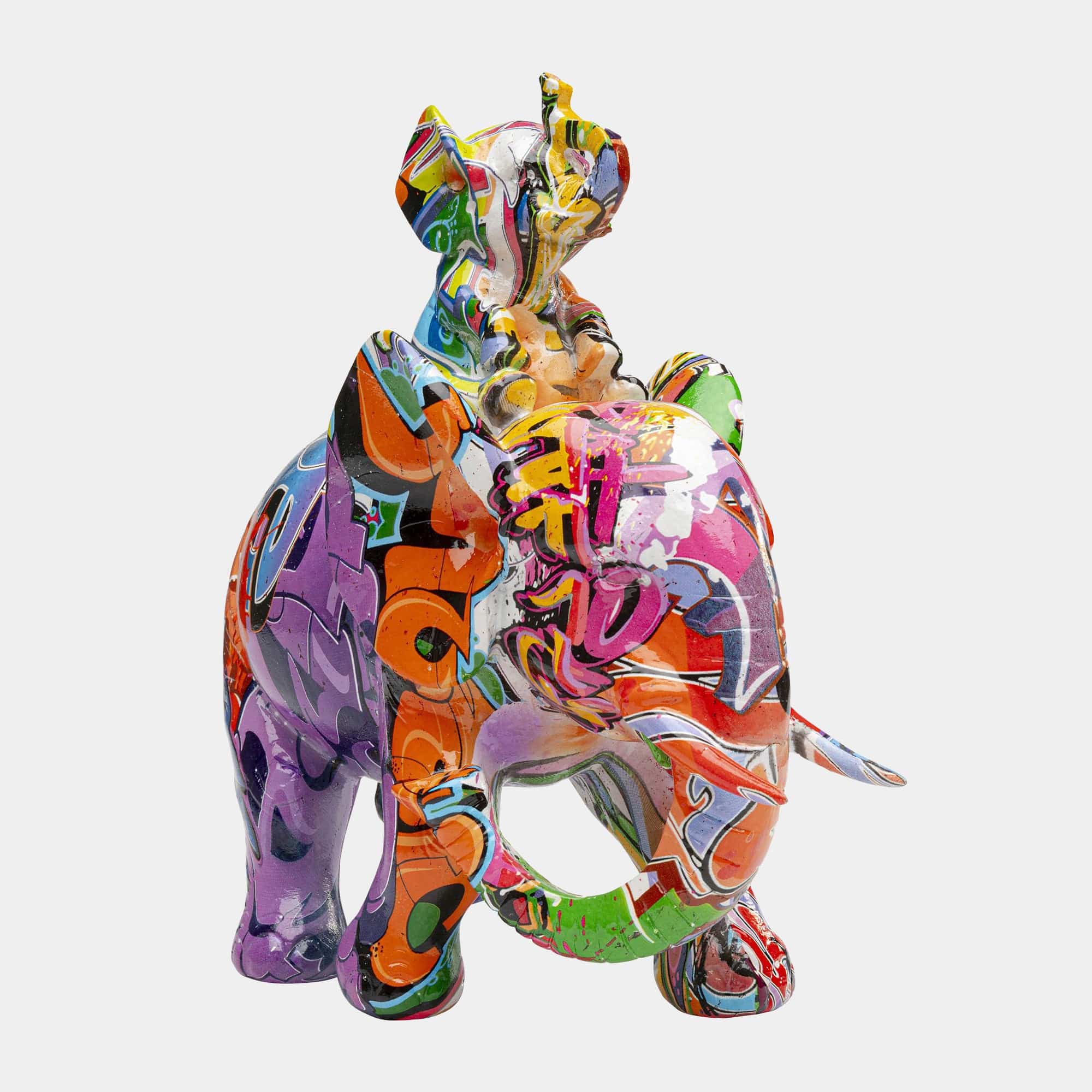 Graffiti - Multicoloured Elephant Ornament - Image 2