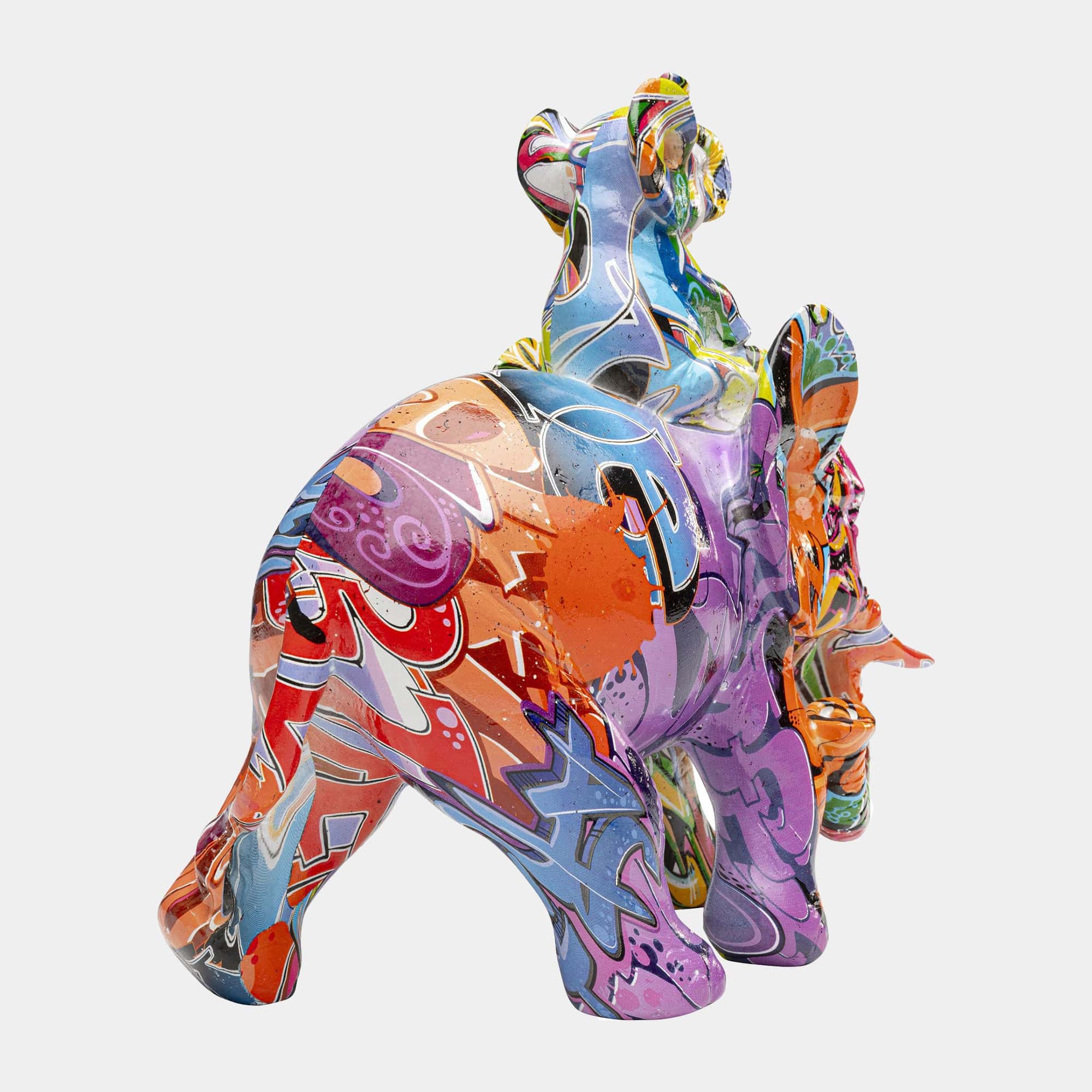 Graffiti - Multicoloured Elephant Ornament - Image 3