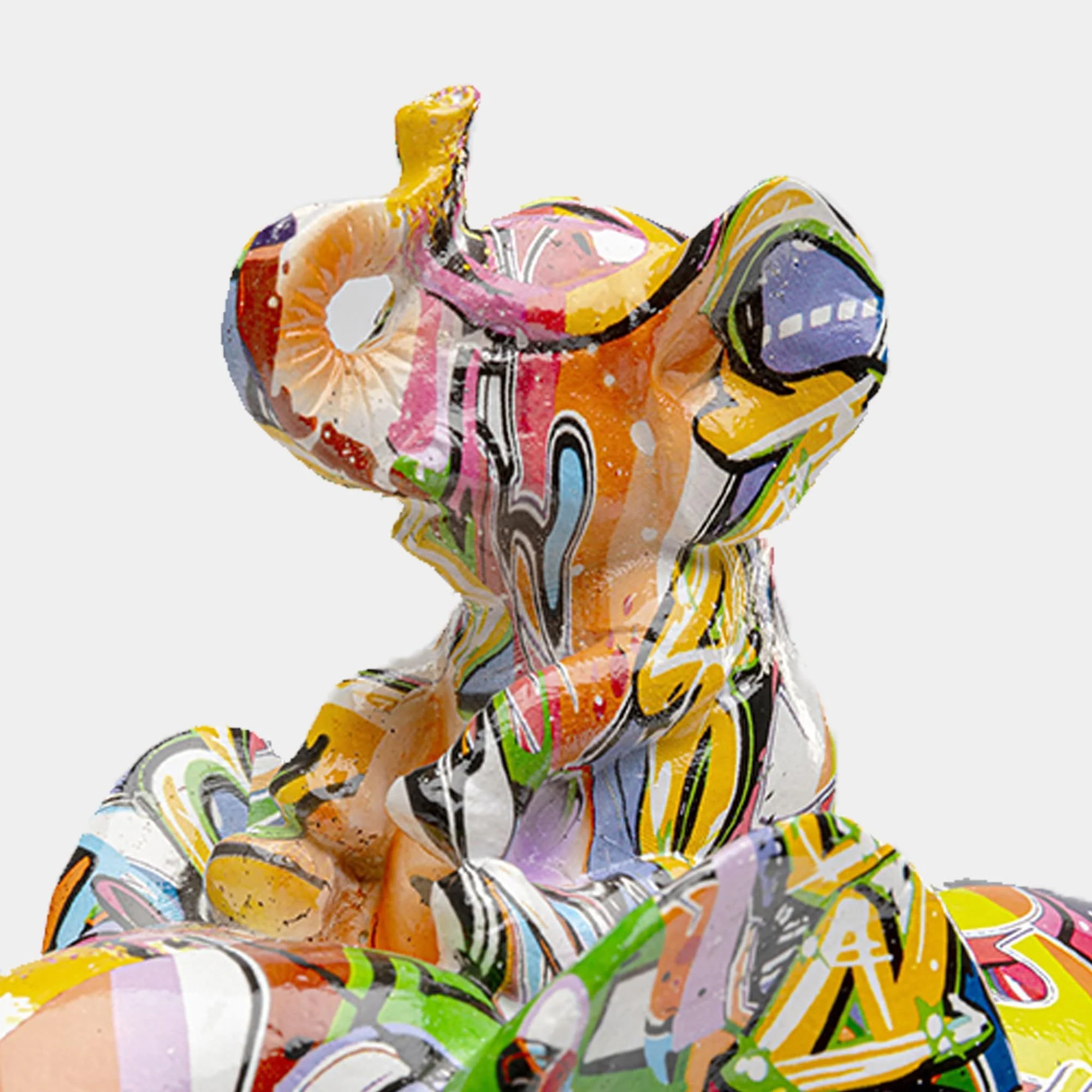 Graffiti - Multicoloured Elephant Ornament - Image 7