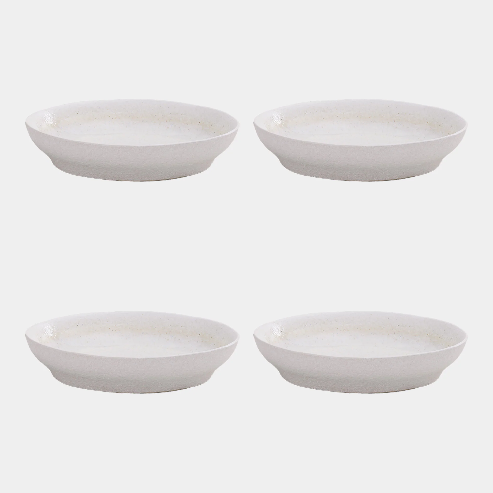 Mylor Soft White Stoneware - Pasta Bowls, Set of 4