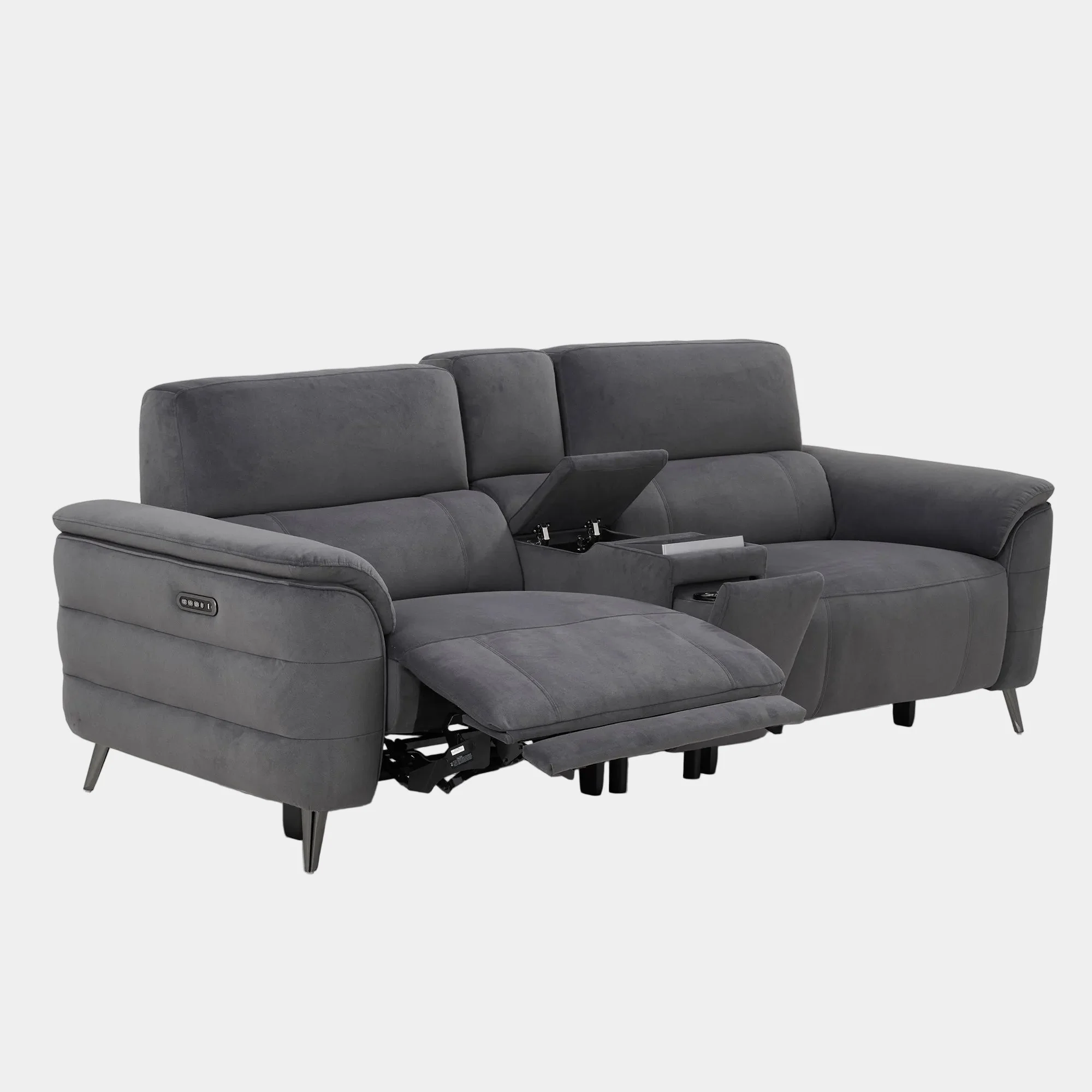 Nickelodeon - 3 Power Recliner Sofa With Touch Screen Control, Fabric - Image 10