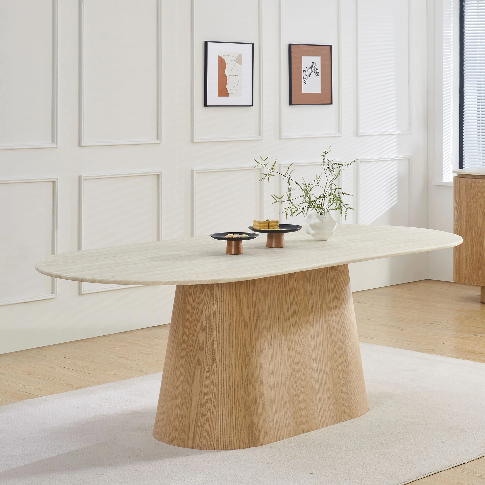 Novara - Marble Effect Dining Table - Image 2
